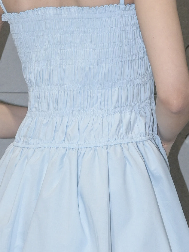 Smocked Bodice Mini Dress
