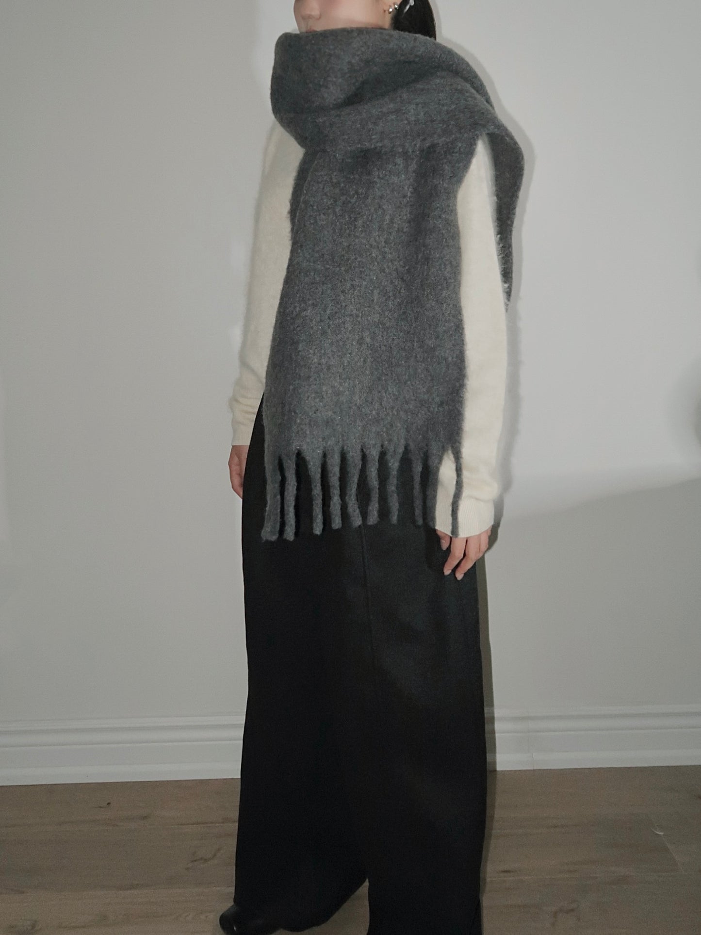 Wool Twist Fringe Scarf