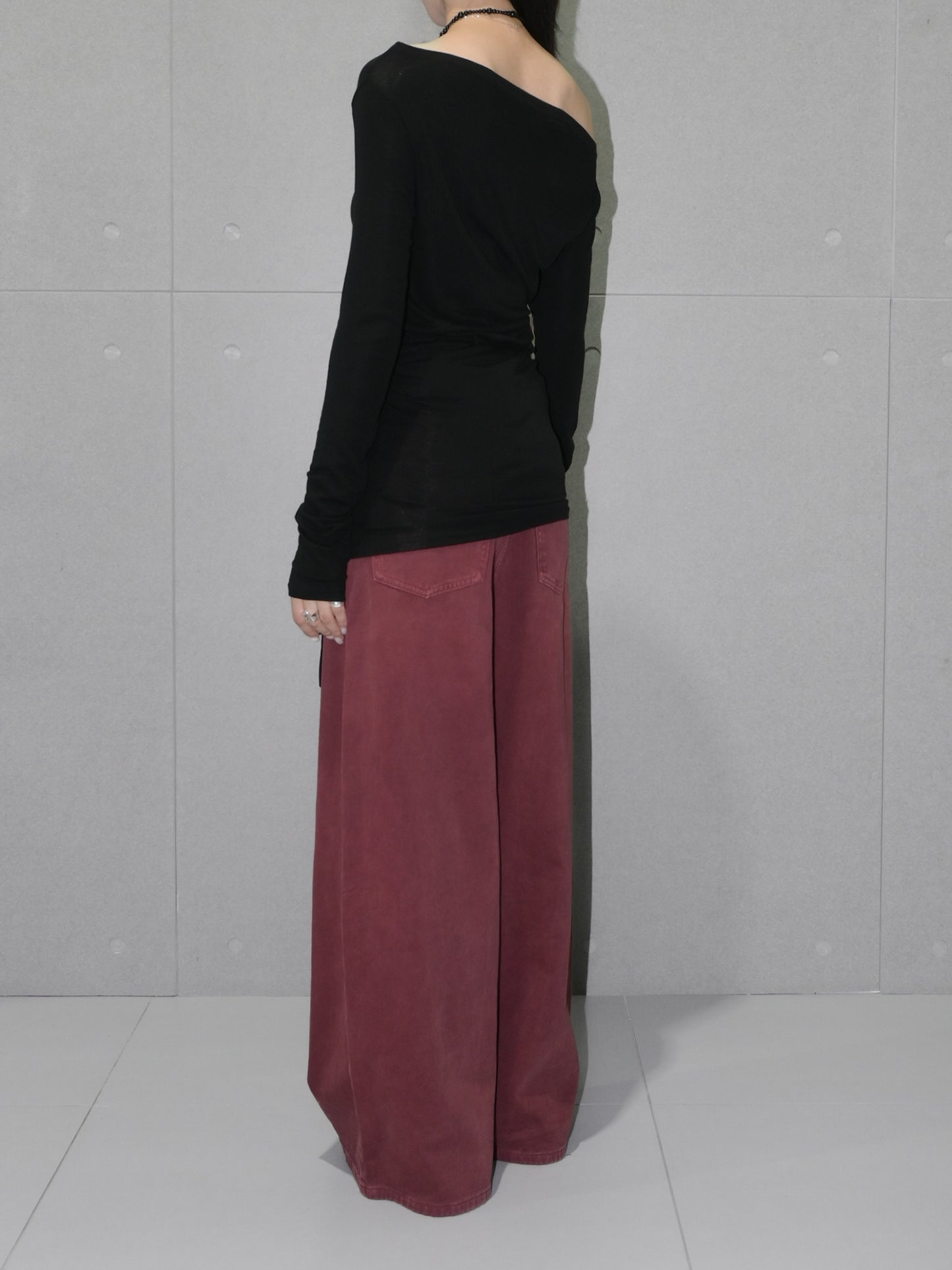 One Shoulder Wool Top