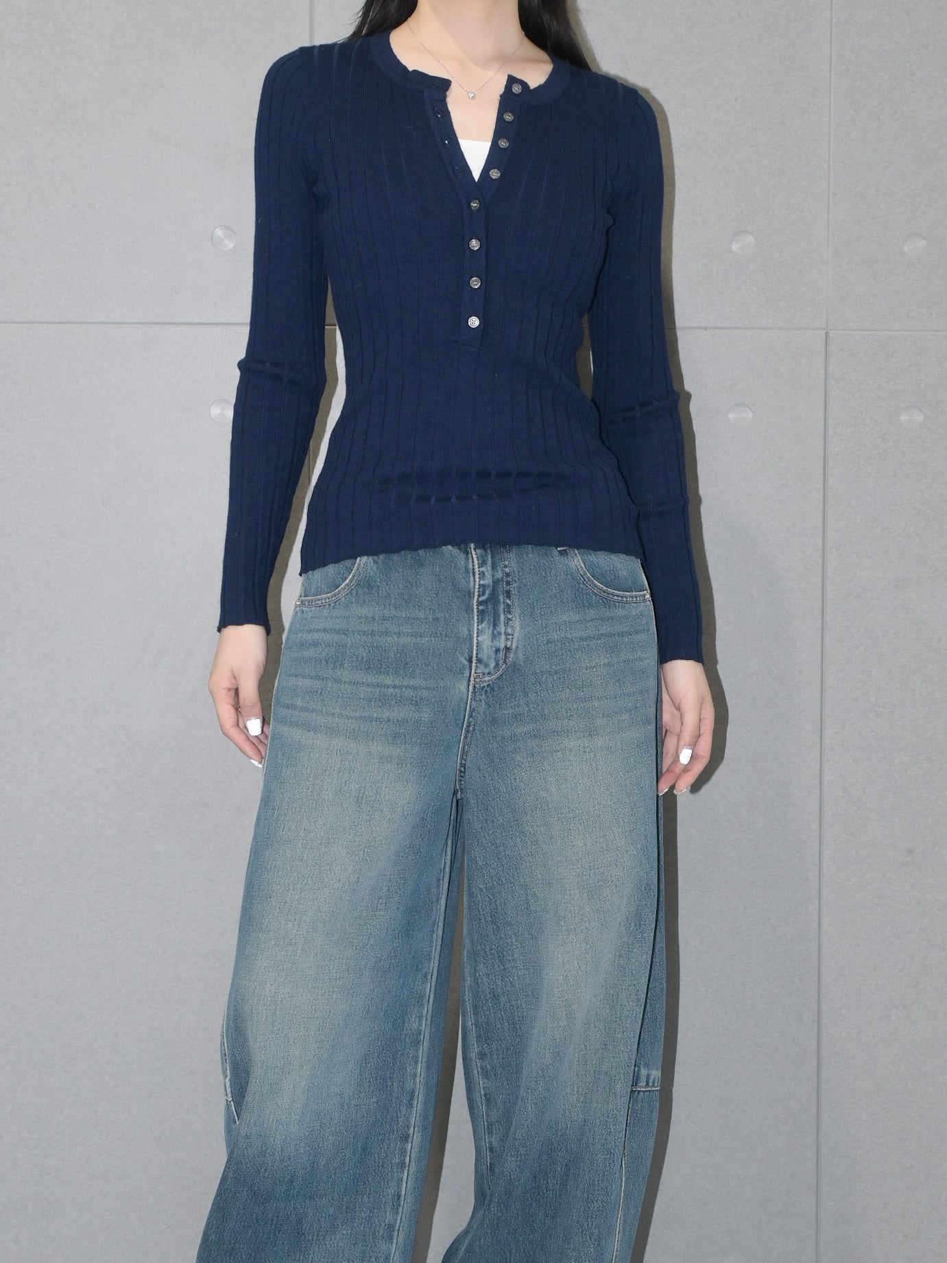 Rib Henley Longsleeve