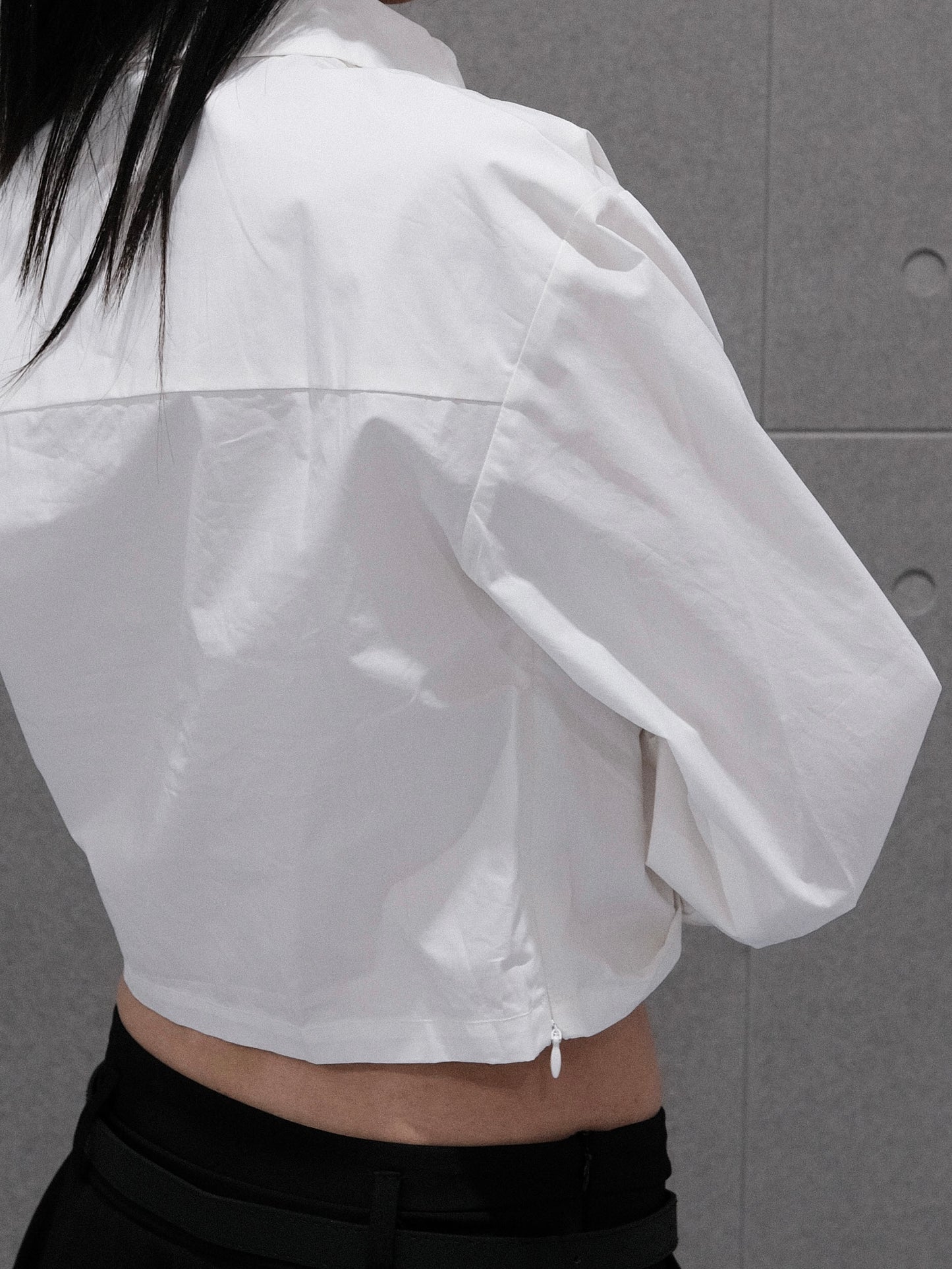 Twist Front Cropped Shirt