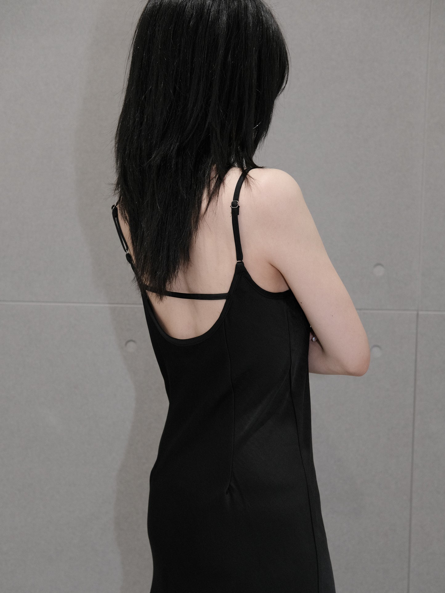 Open Back Satin Maxi Dress