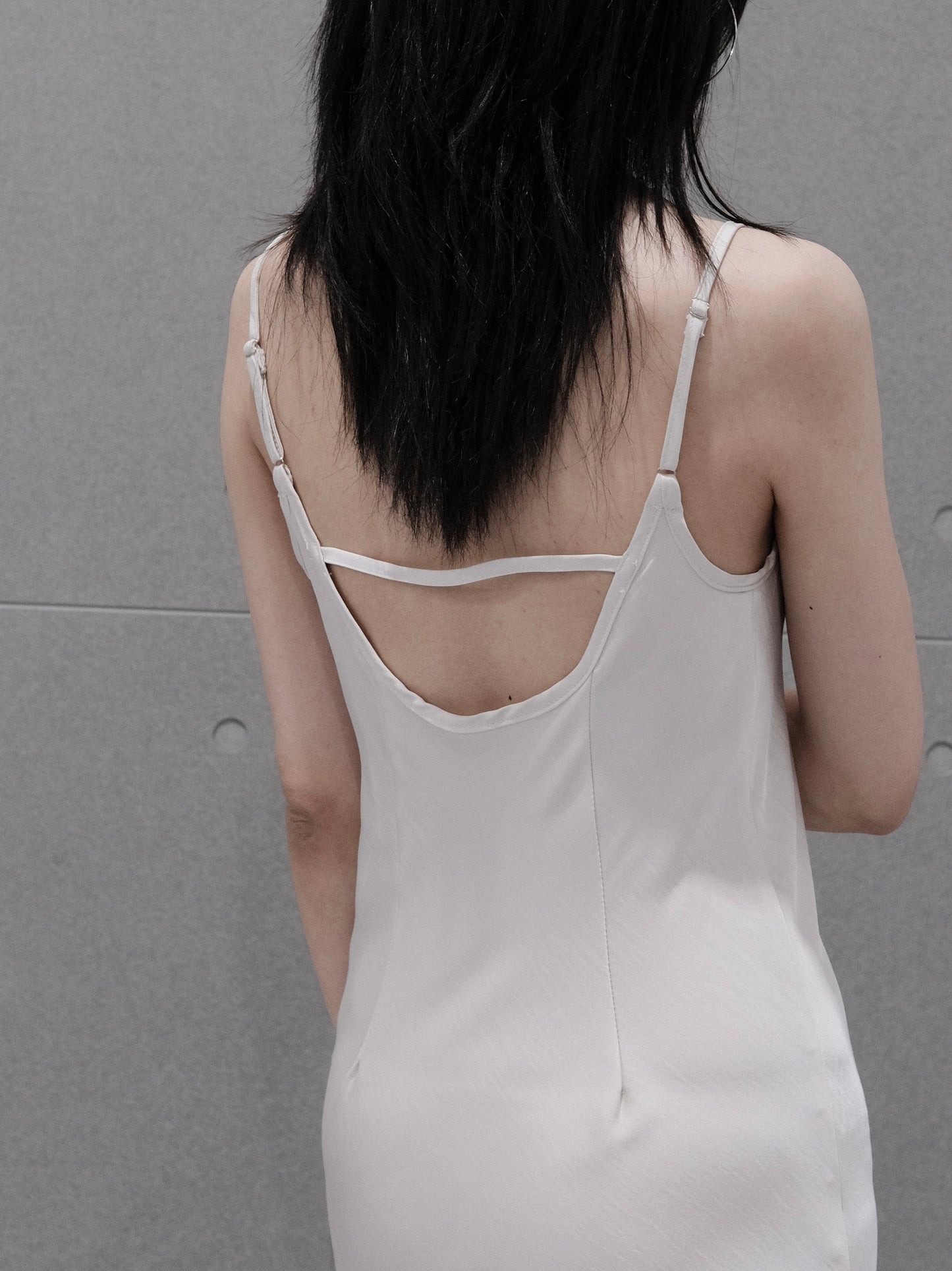 Open Back Satin Maxi Dress