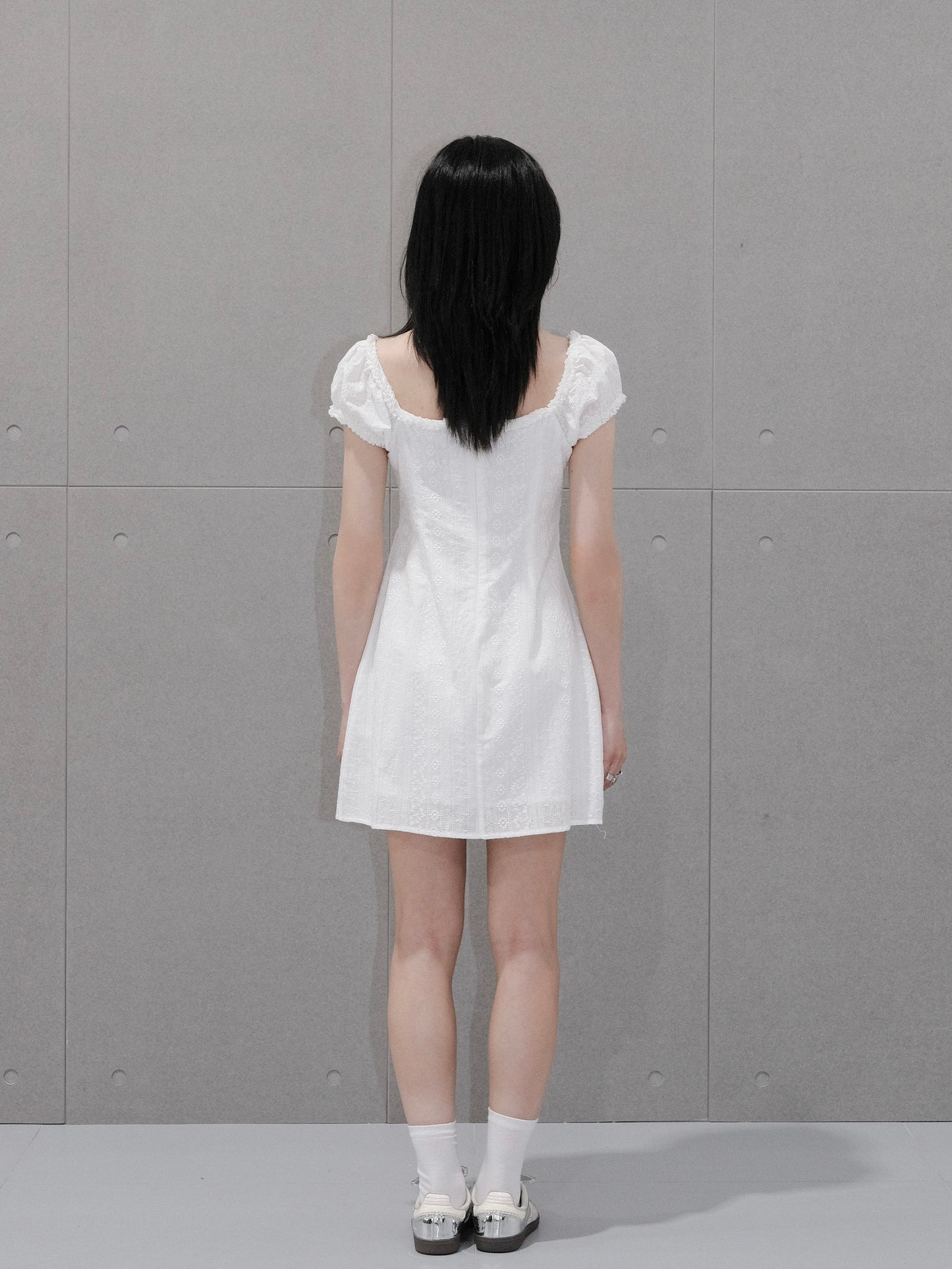 Cotton Lace Up Dress