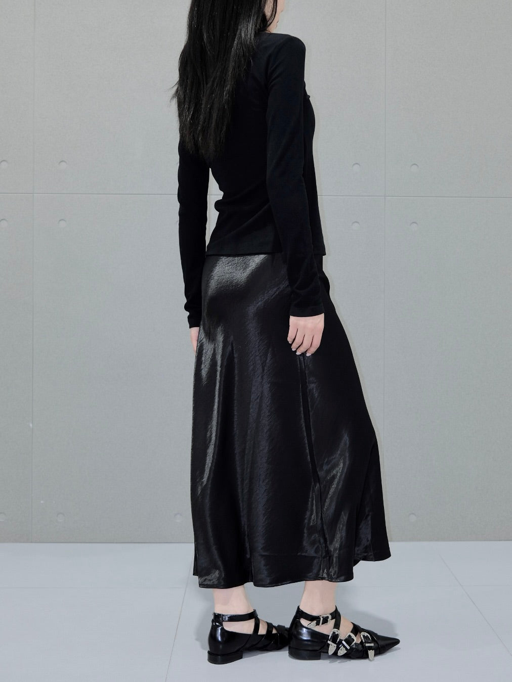 Lustrous Satin Maxi Skirt