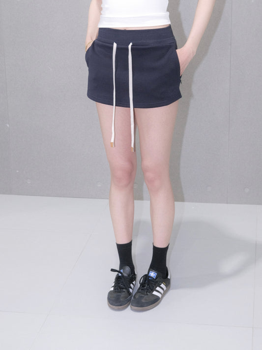 Cotton Sweat Mini Skirt
