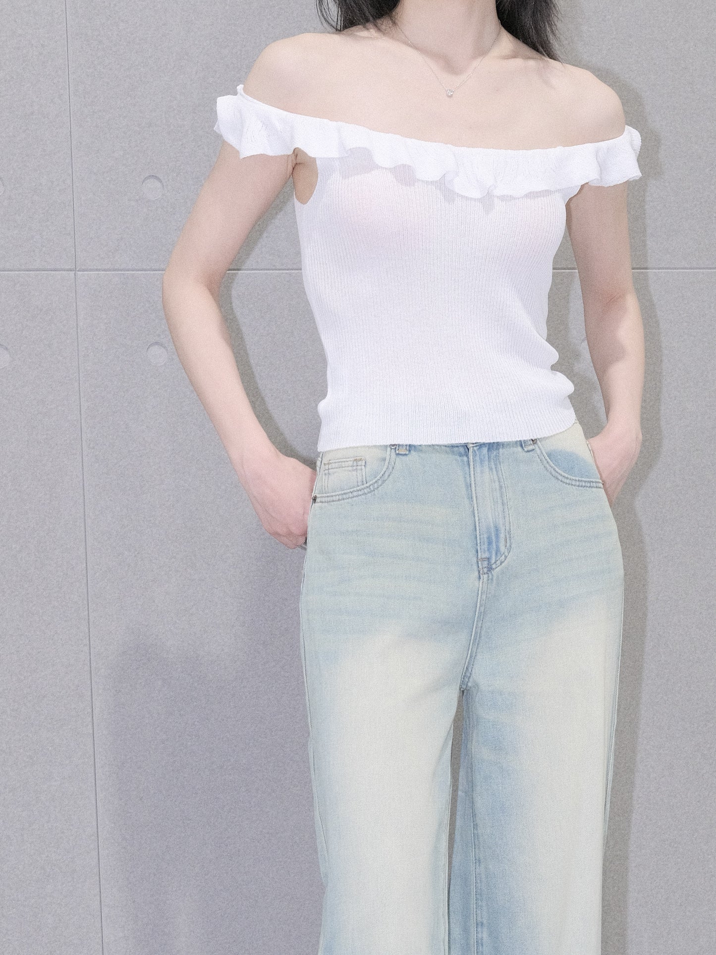 Ruffle Knit Tank Top