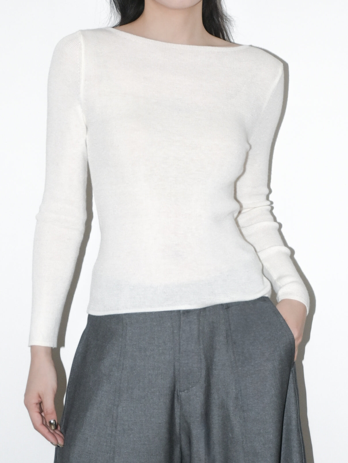 Boatneck Wool Sweater