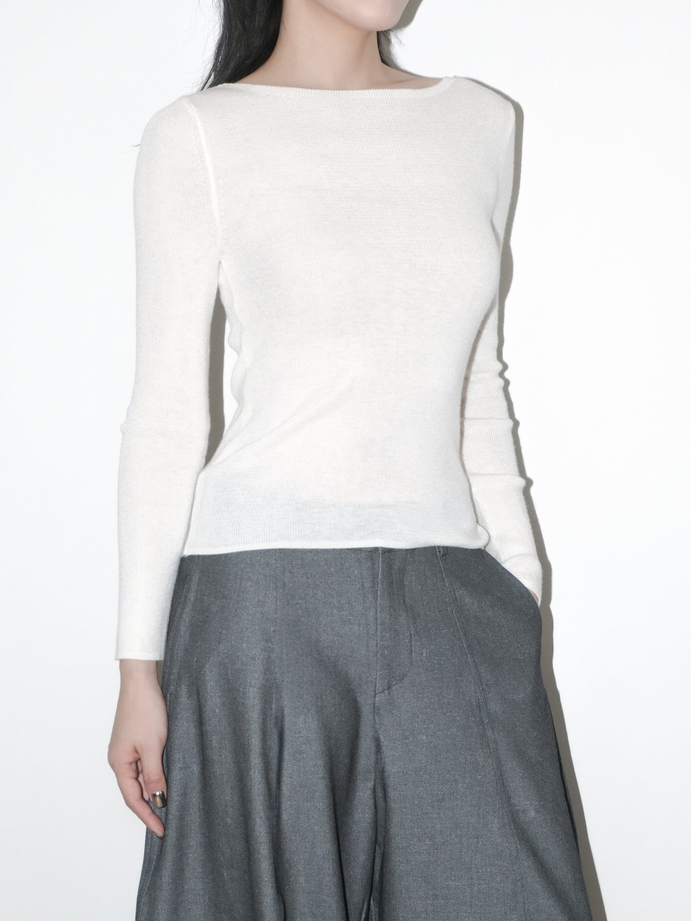 Boatneck Wool Sweater
