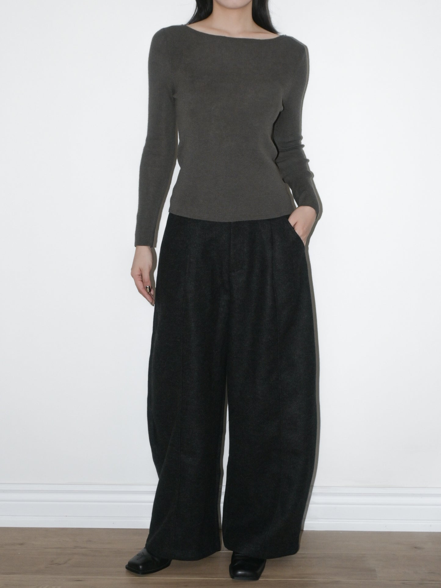 Boatneck Wool Sweater