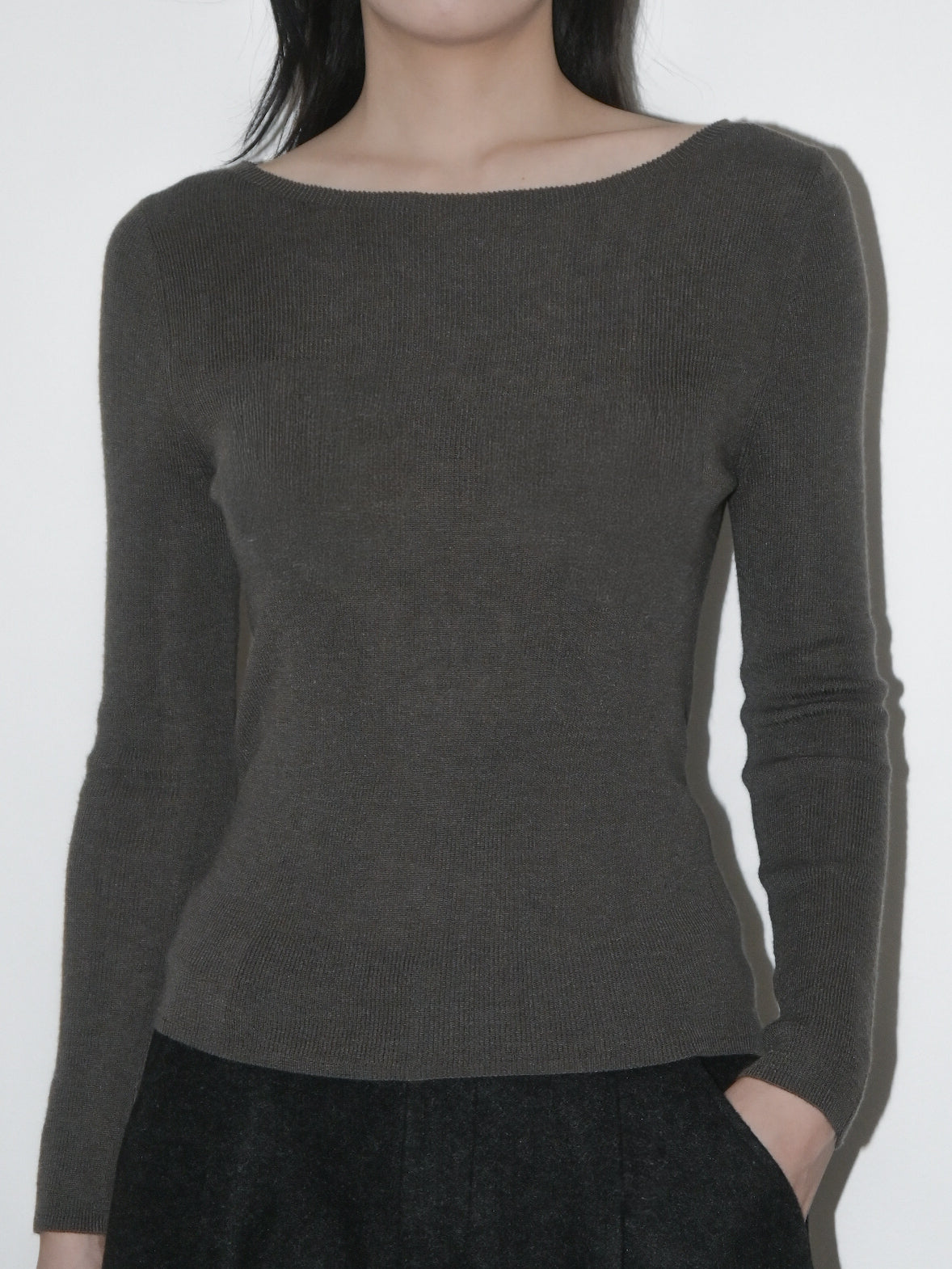 Boatneck Wool Sweater
