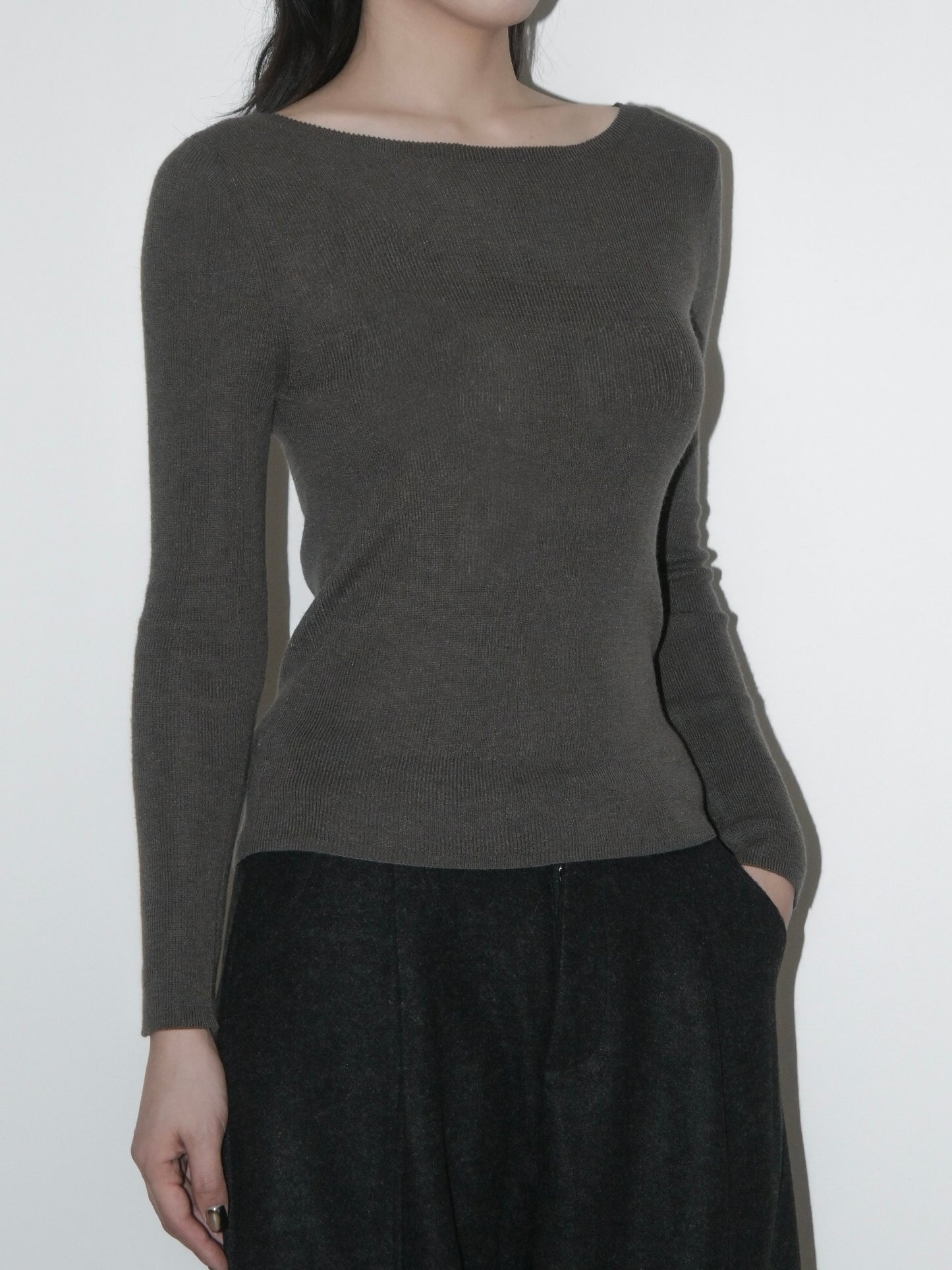 Boatneck Wool Sweater