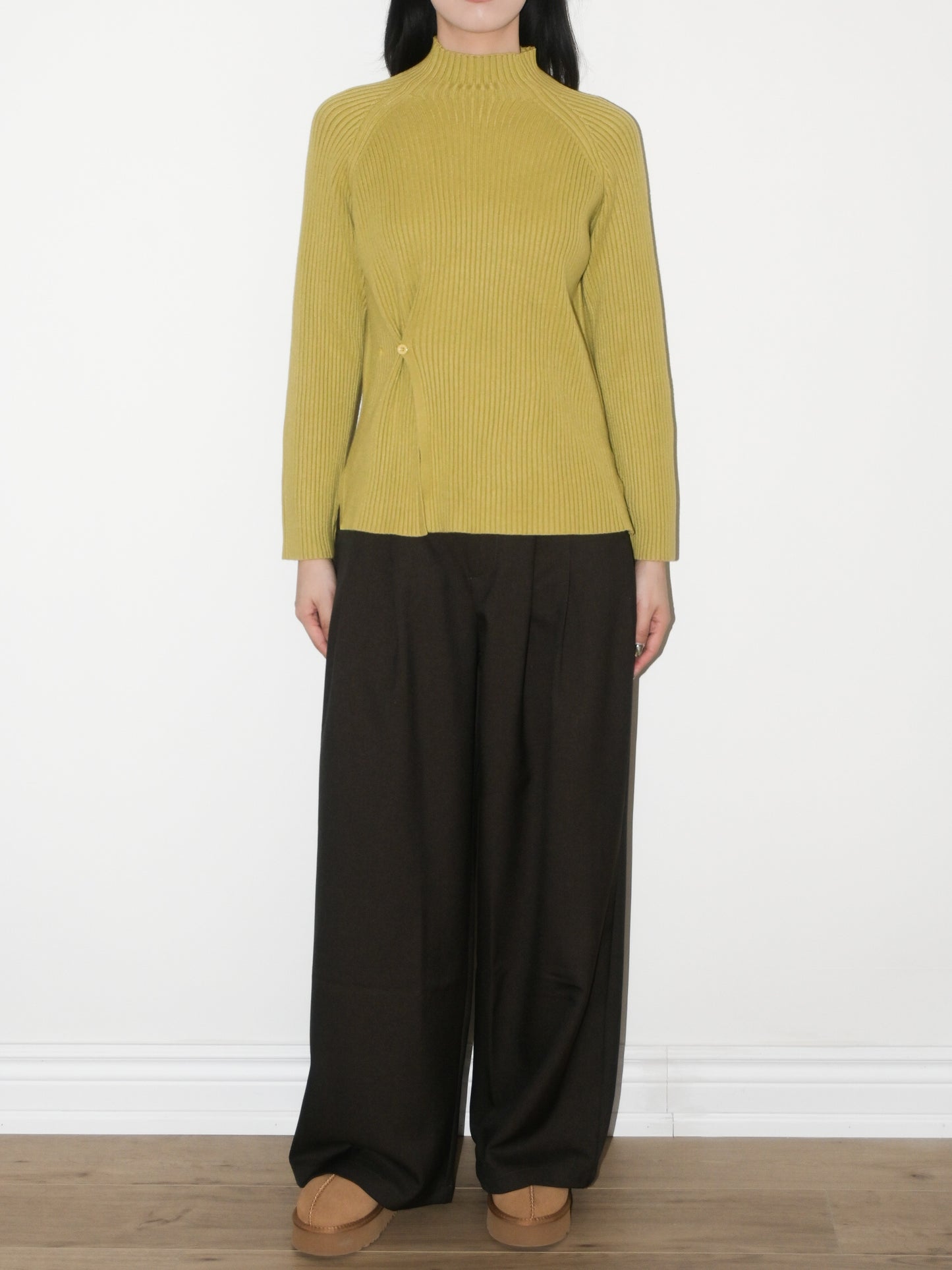 Mockneck Rib Sweater