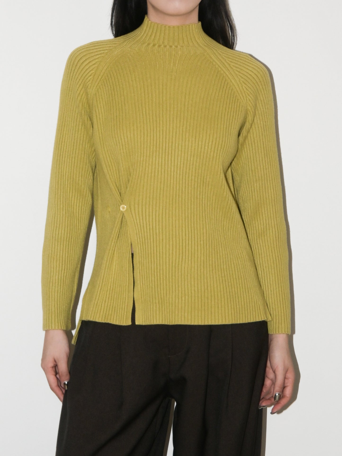 Mockneck Rib Sweater