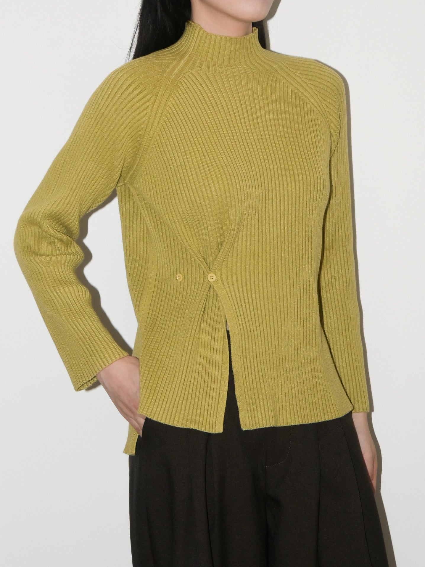 Mockneck Rib Sweater