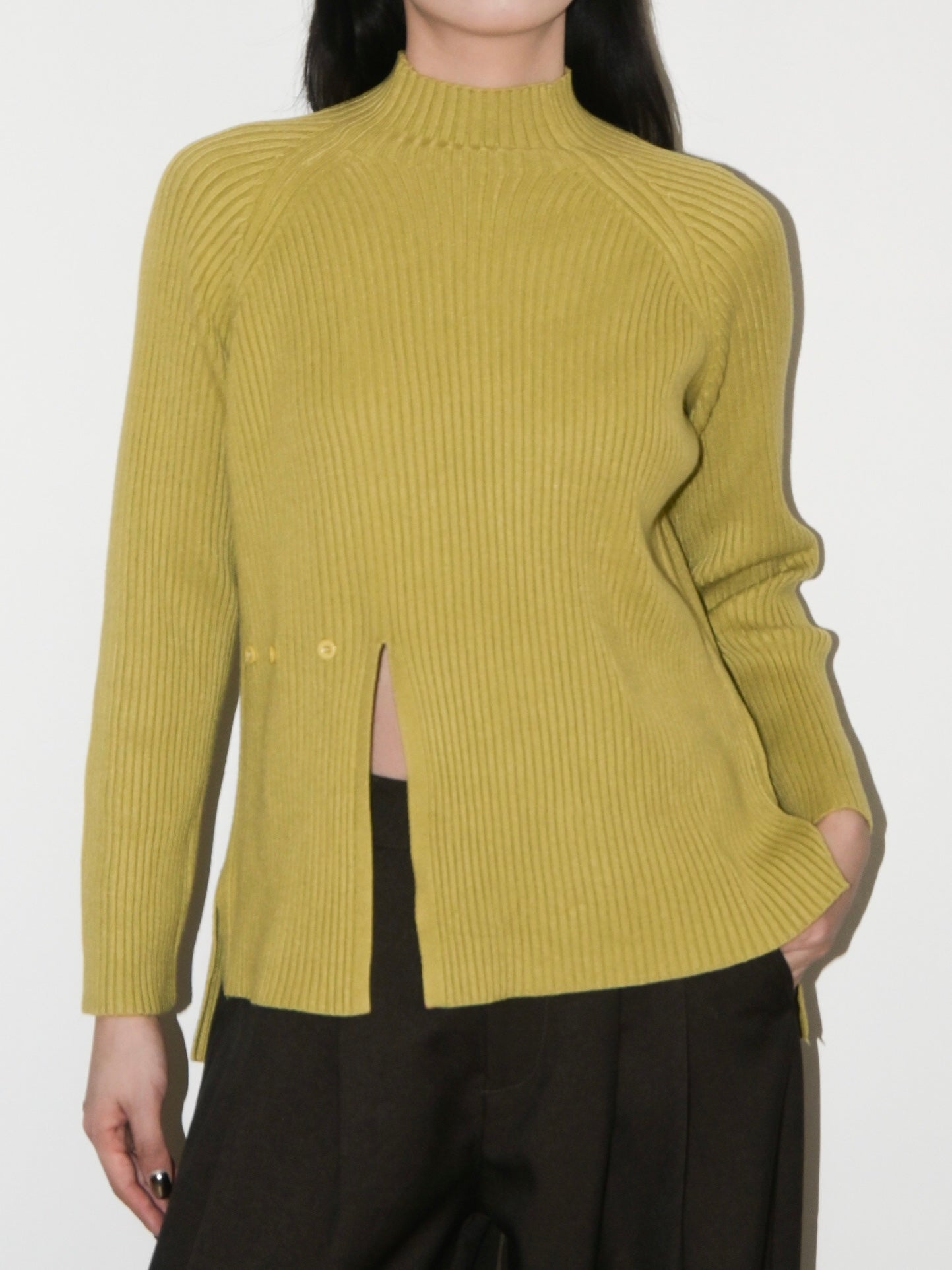 Mockneck Rib Sweater