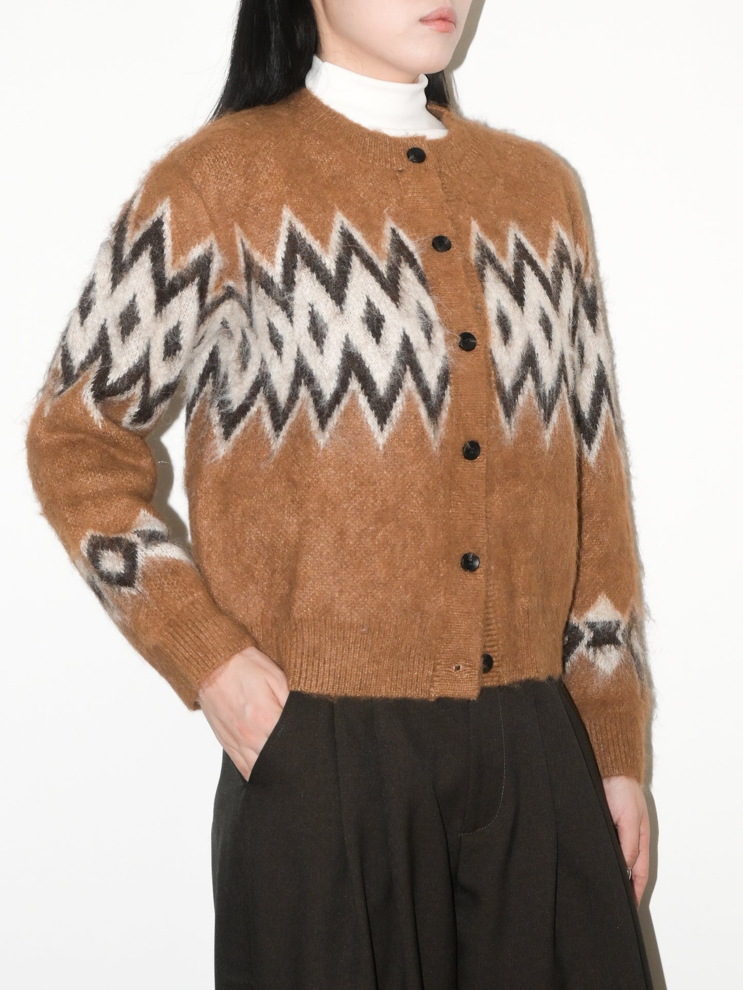 Argyle Wool Cardigan