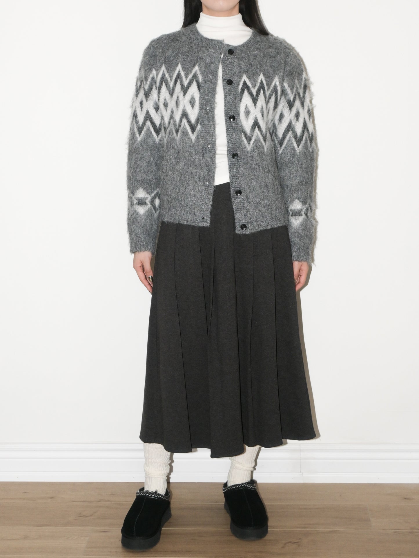 Argyle Wool Cardigan