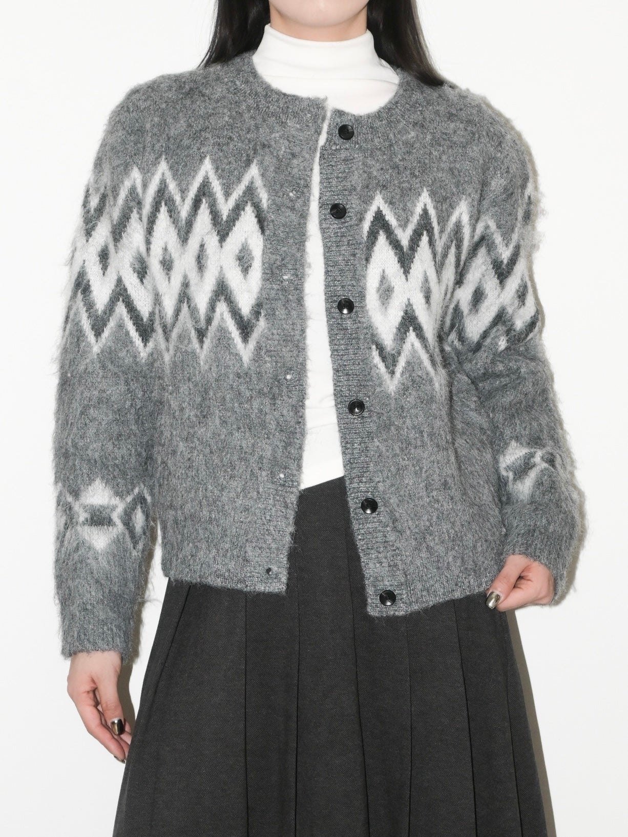 Argyle Wool Cardigan