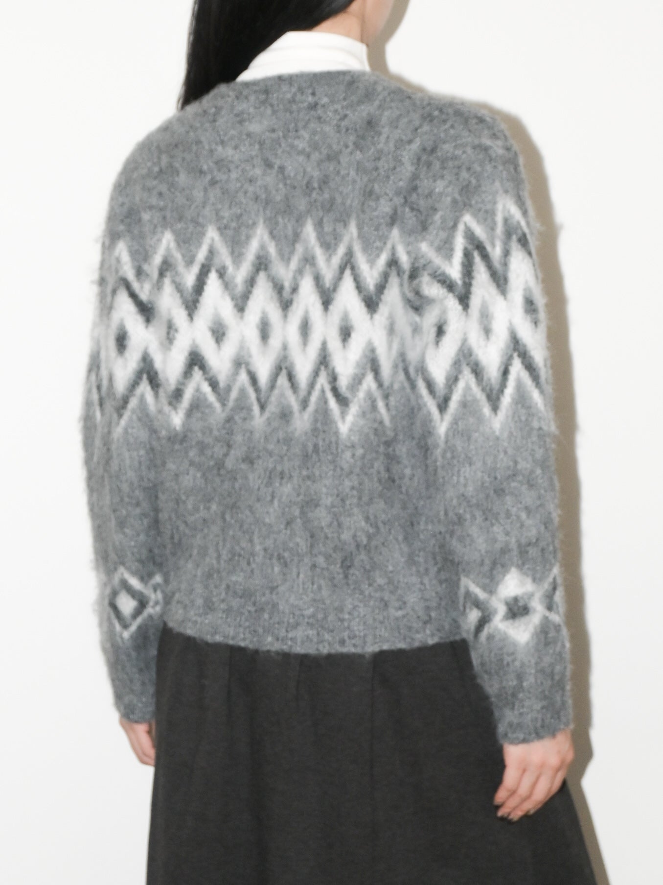 Argyle Wool Cardigan