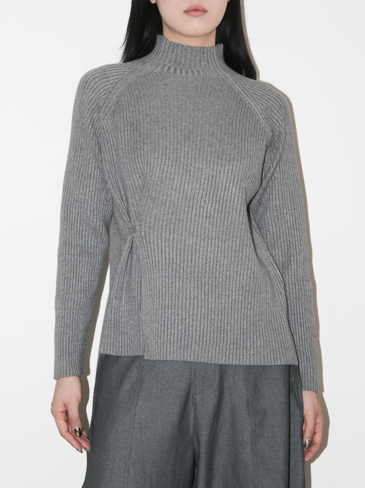 Mockneck Rib Sweater