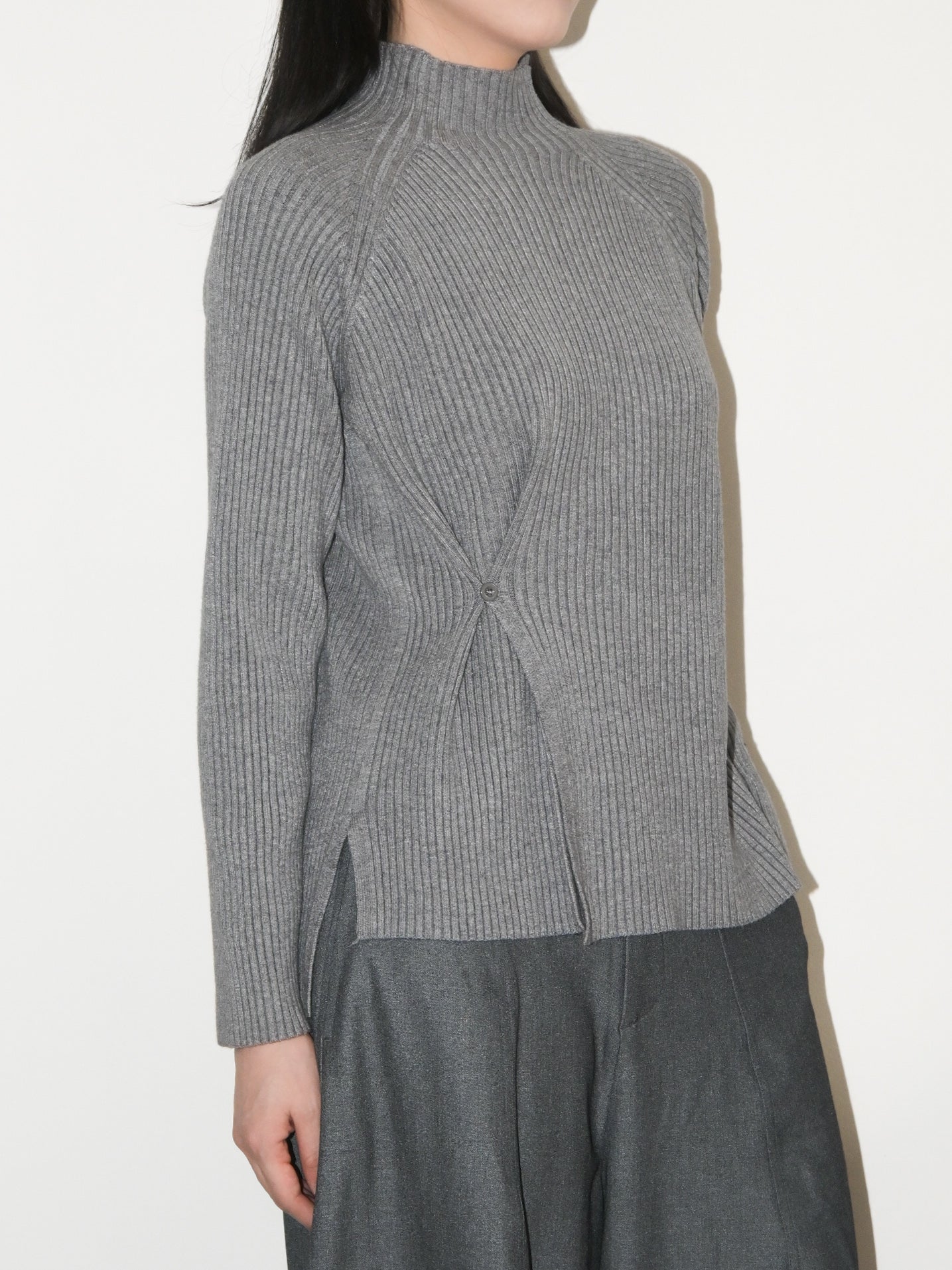 Mockneck Rib Sweater