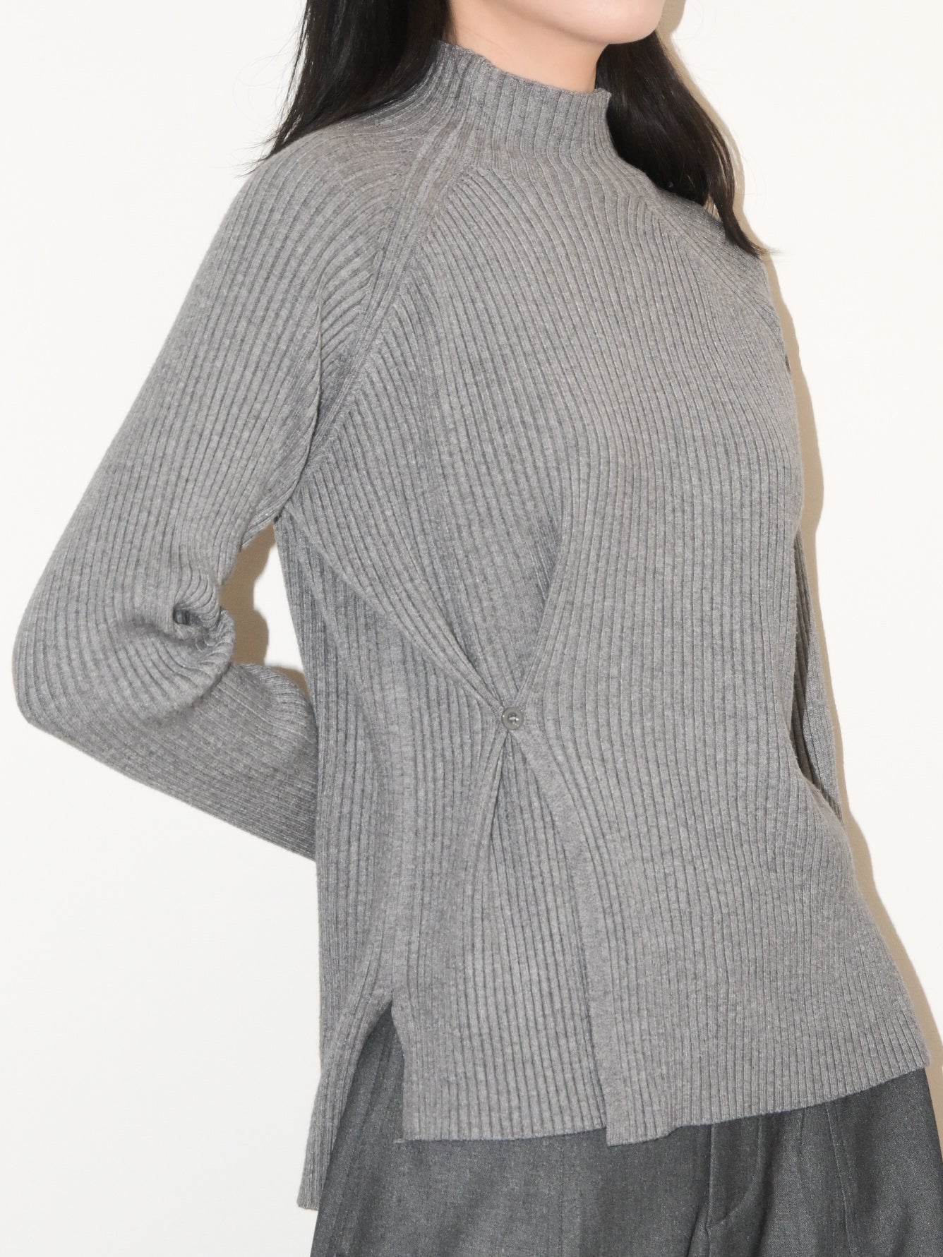 Mockneck Rib Sweater