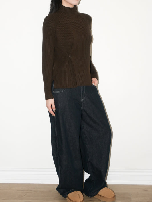 Mockneck Rib Sweater