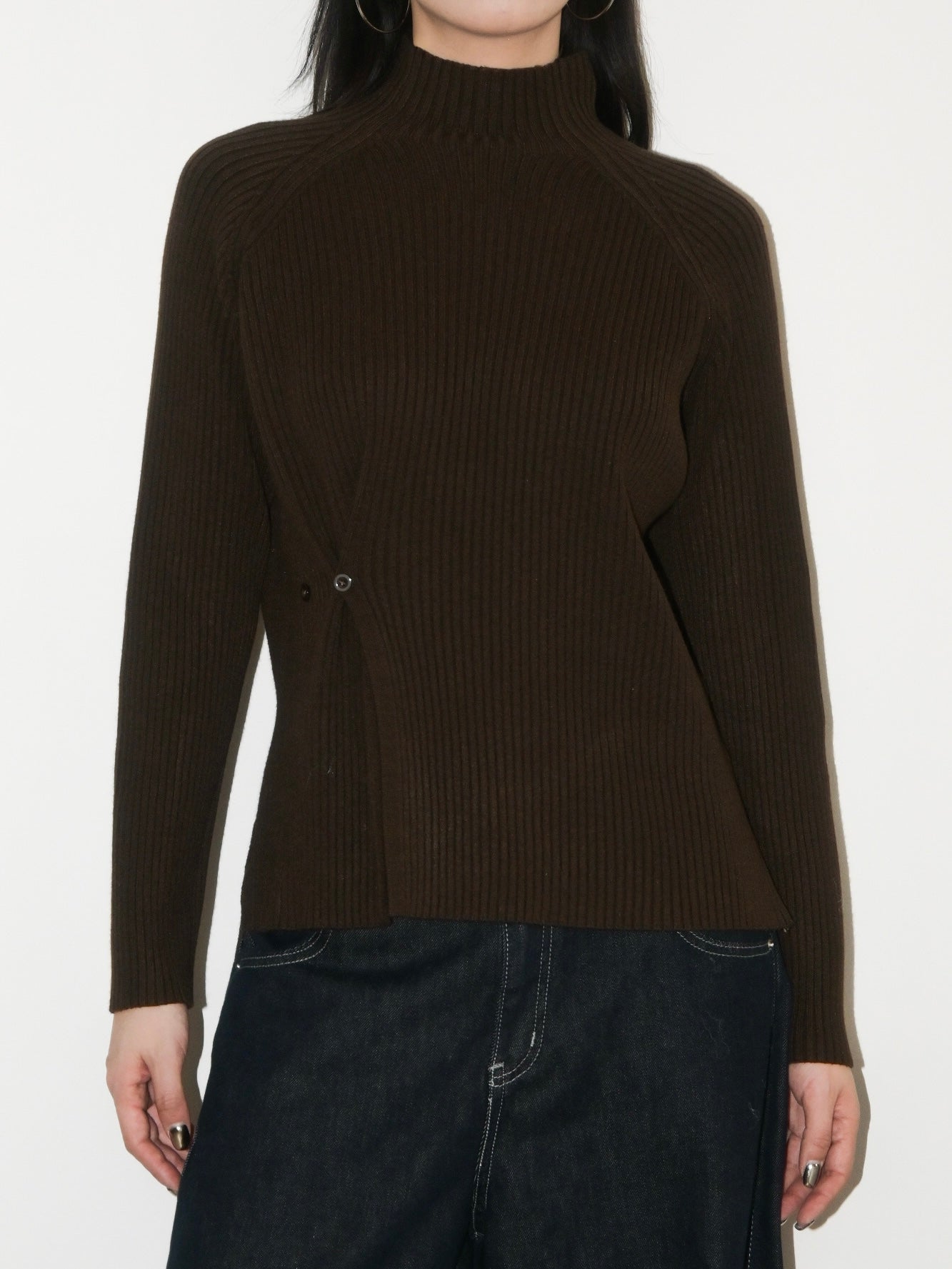 Mockneck Rib Sweater