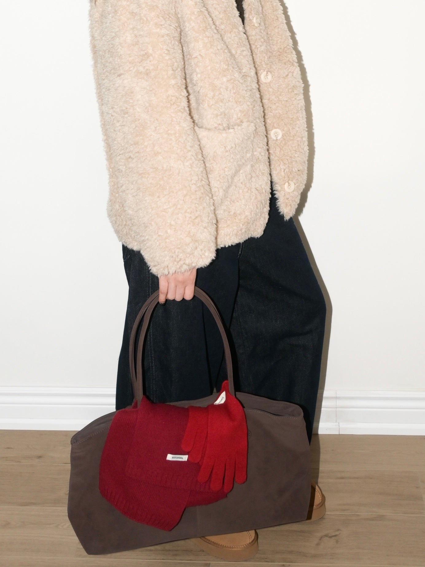 Vegan Suede Tote Bag