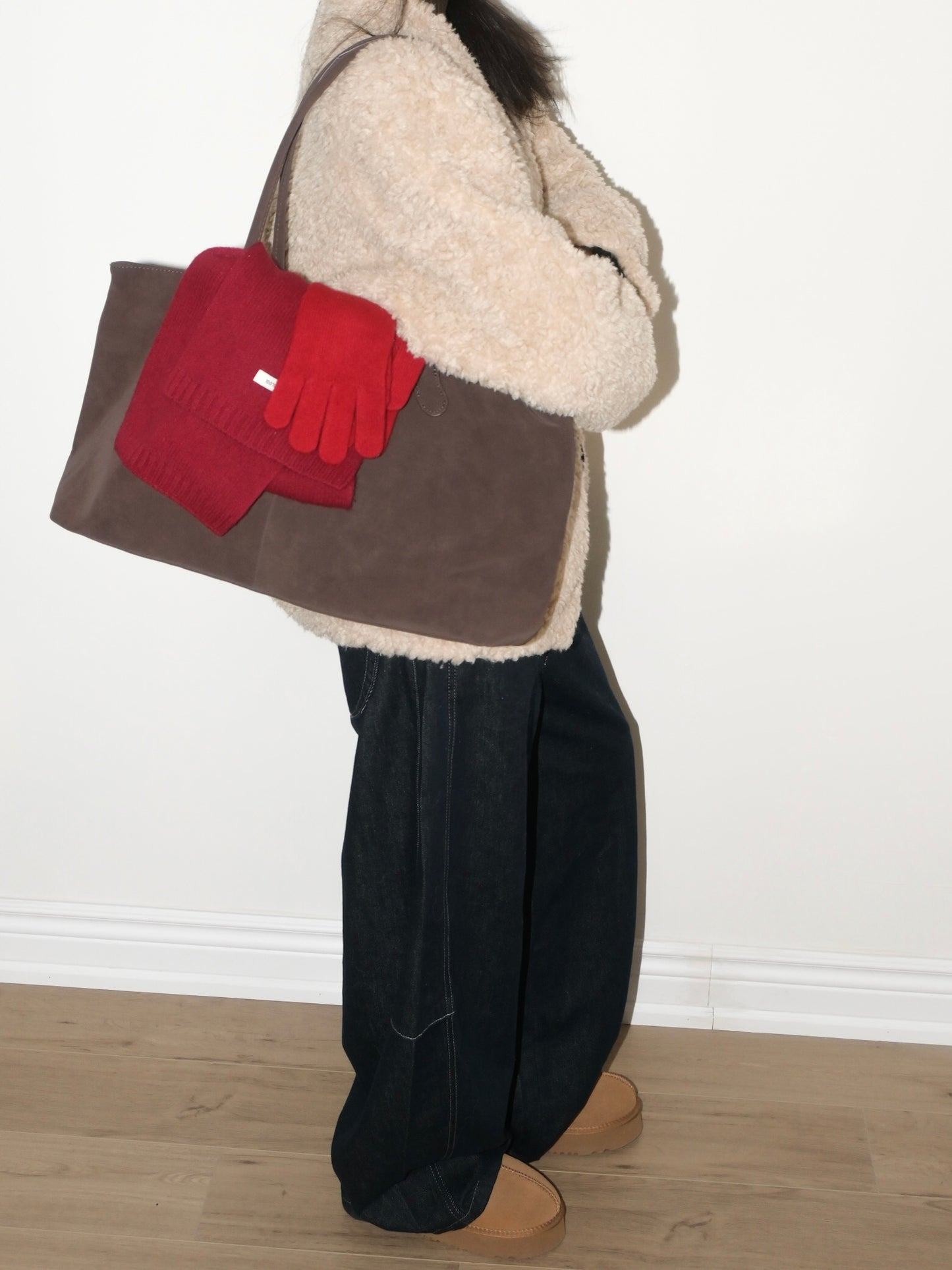 Vegan Suede Tote Bag