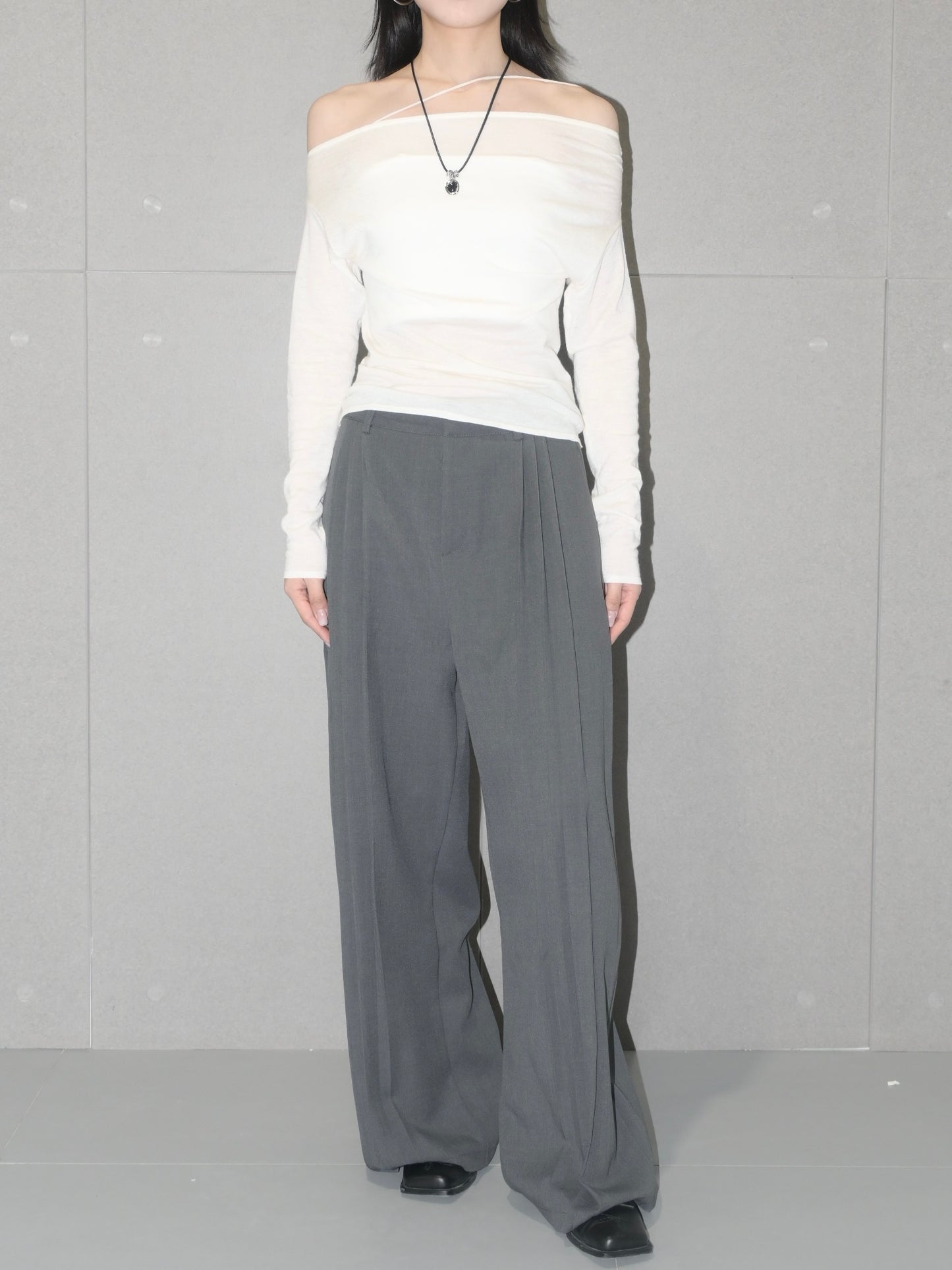 Drapey Multi Pleats Trouser