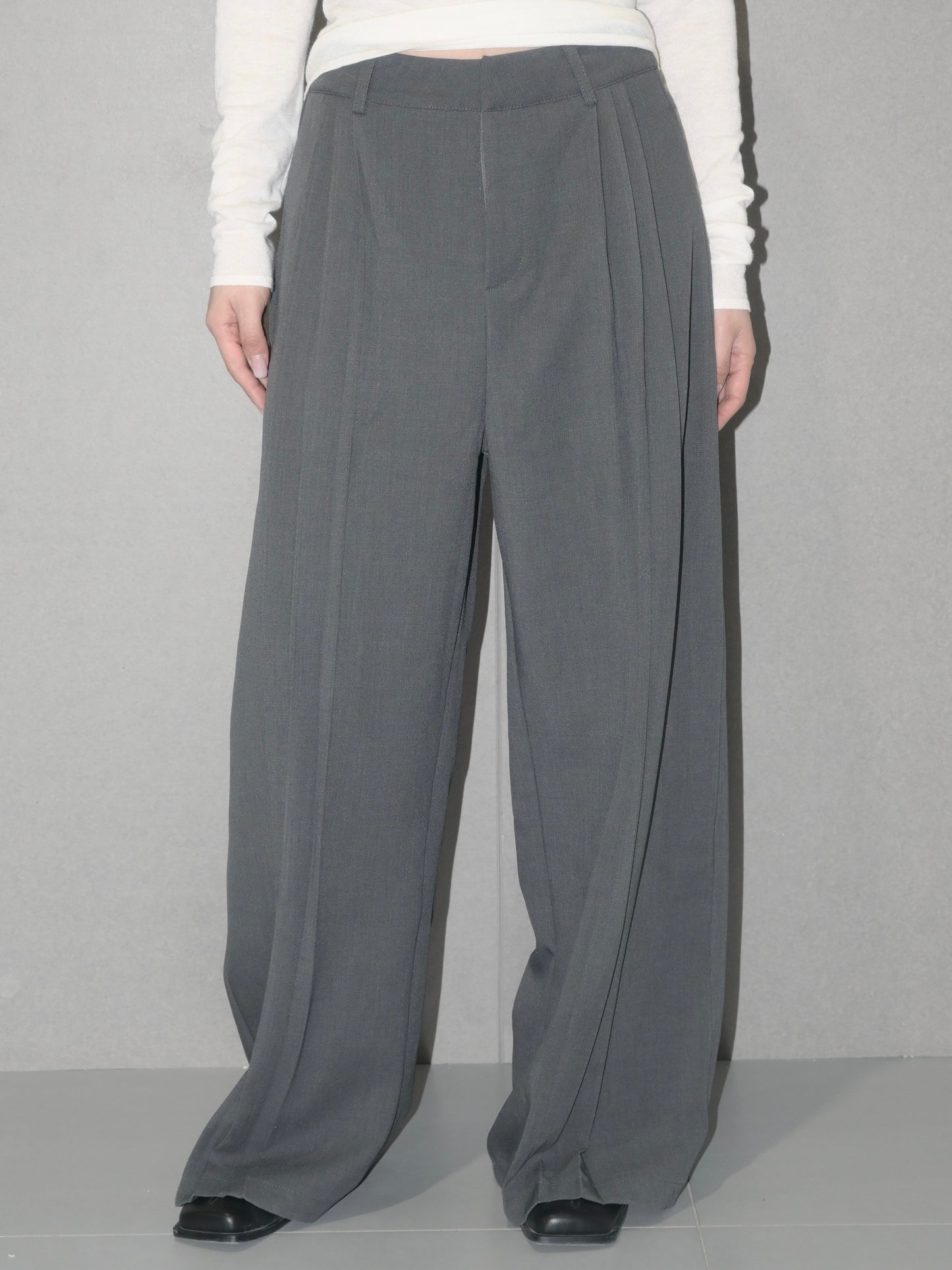 Drapey Multi Pleats Trouser
