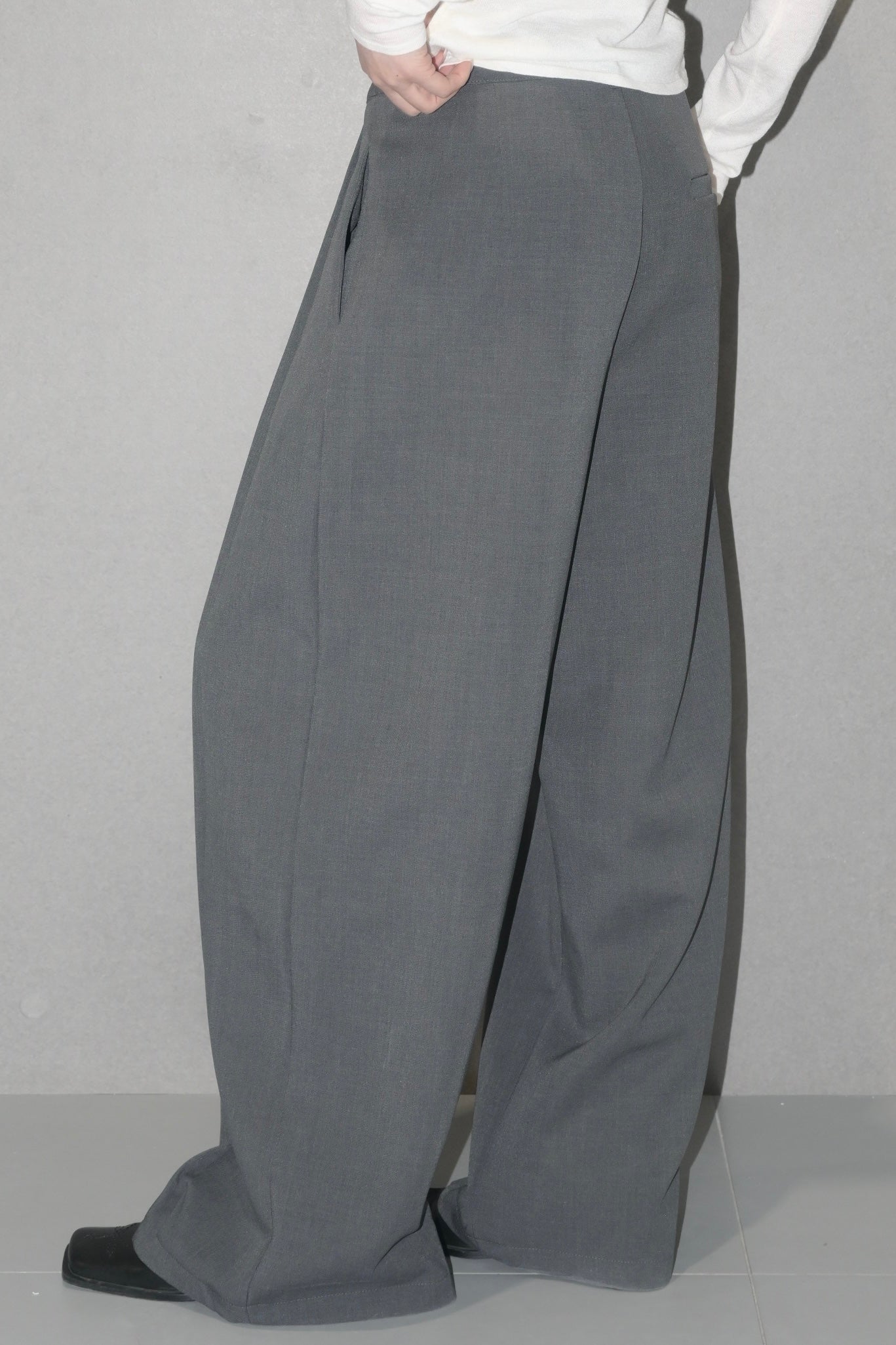Drapey Multi Pleats Trouser