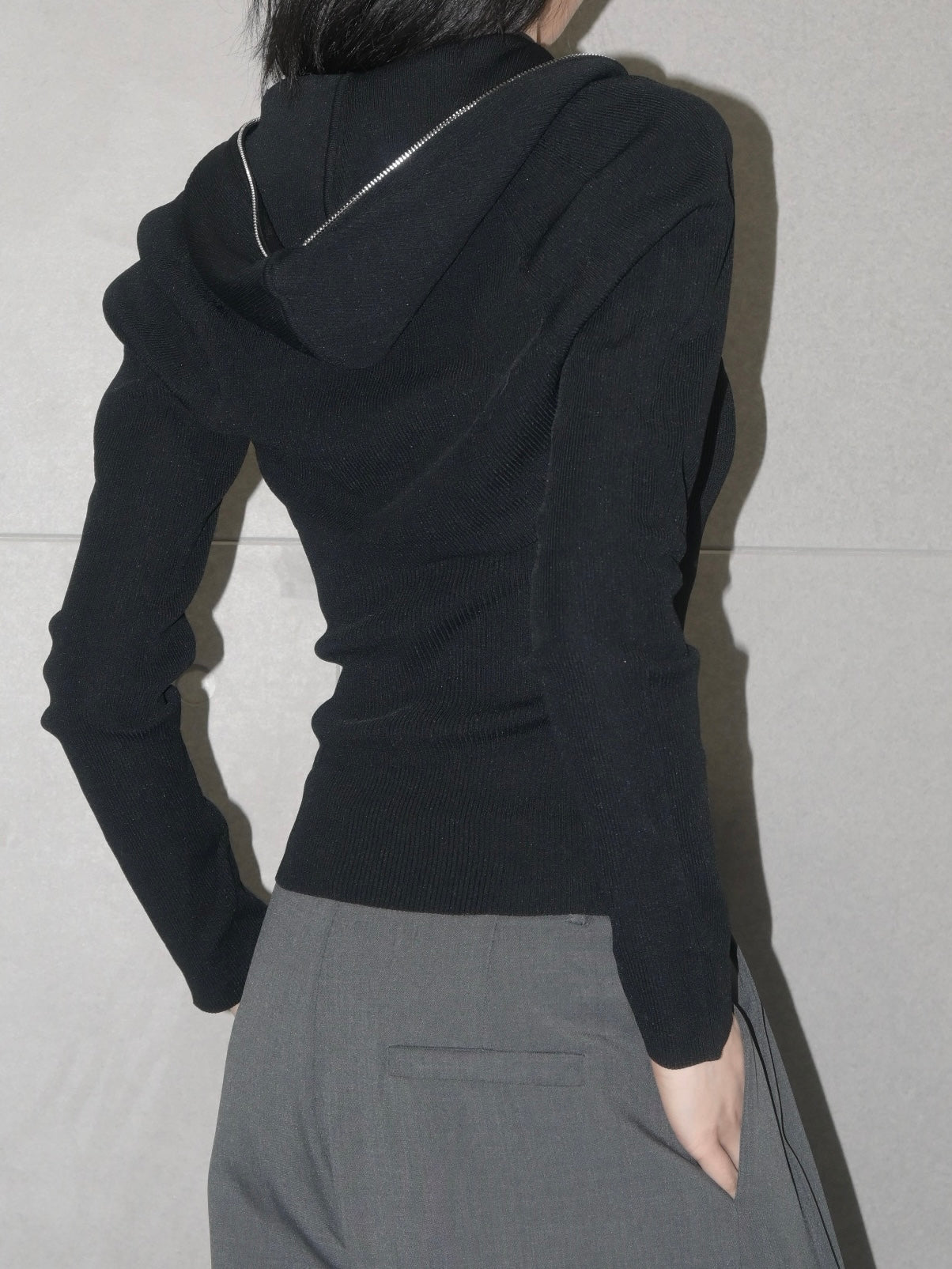 Knit Sleeveless Hoodie