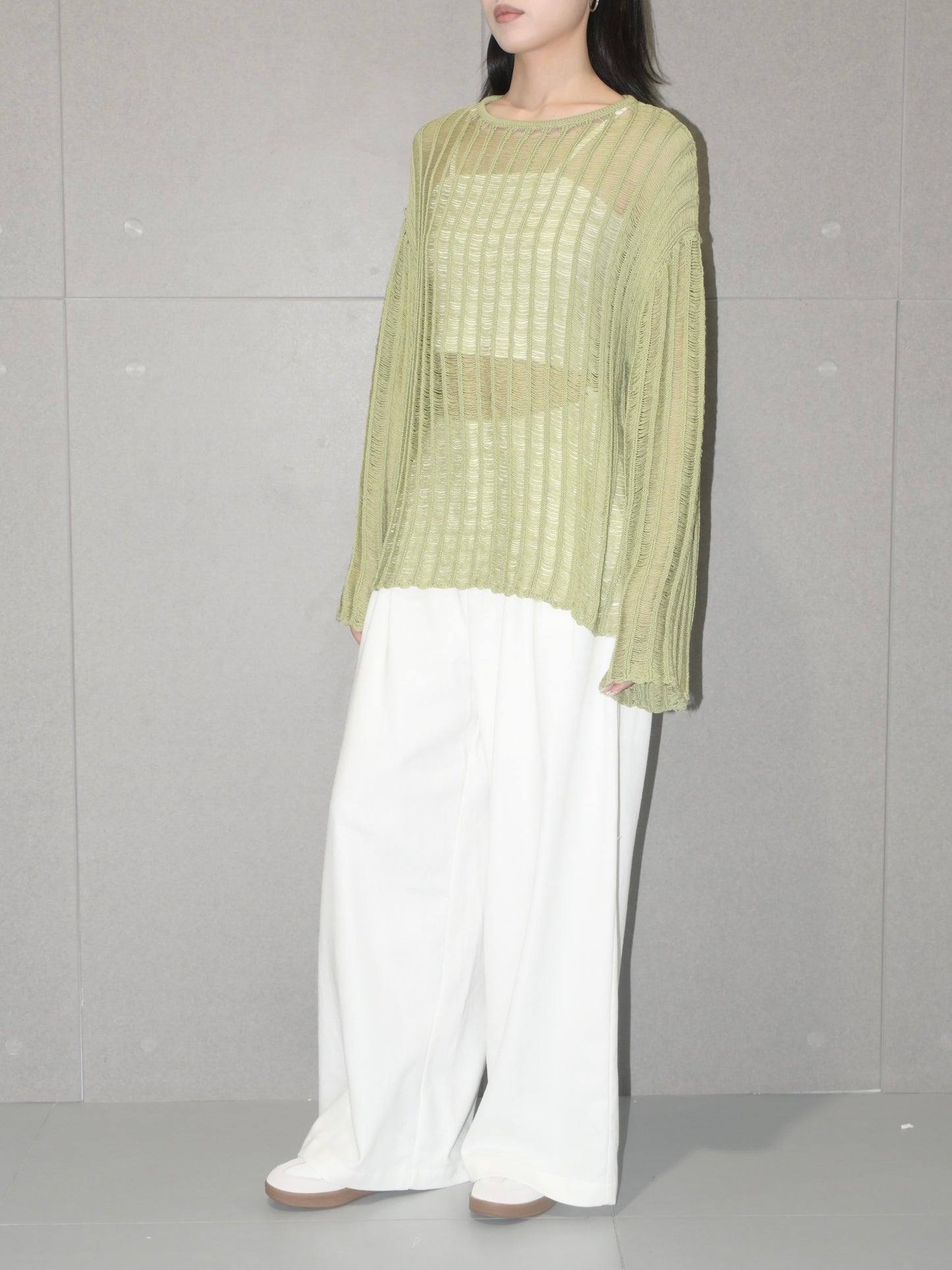 Linen Hollow Out Top