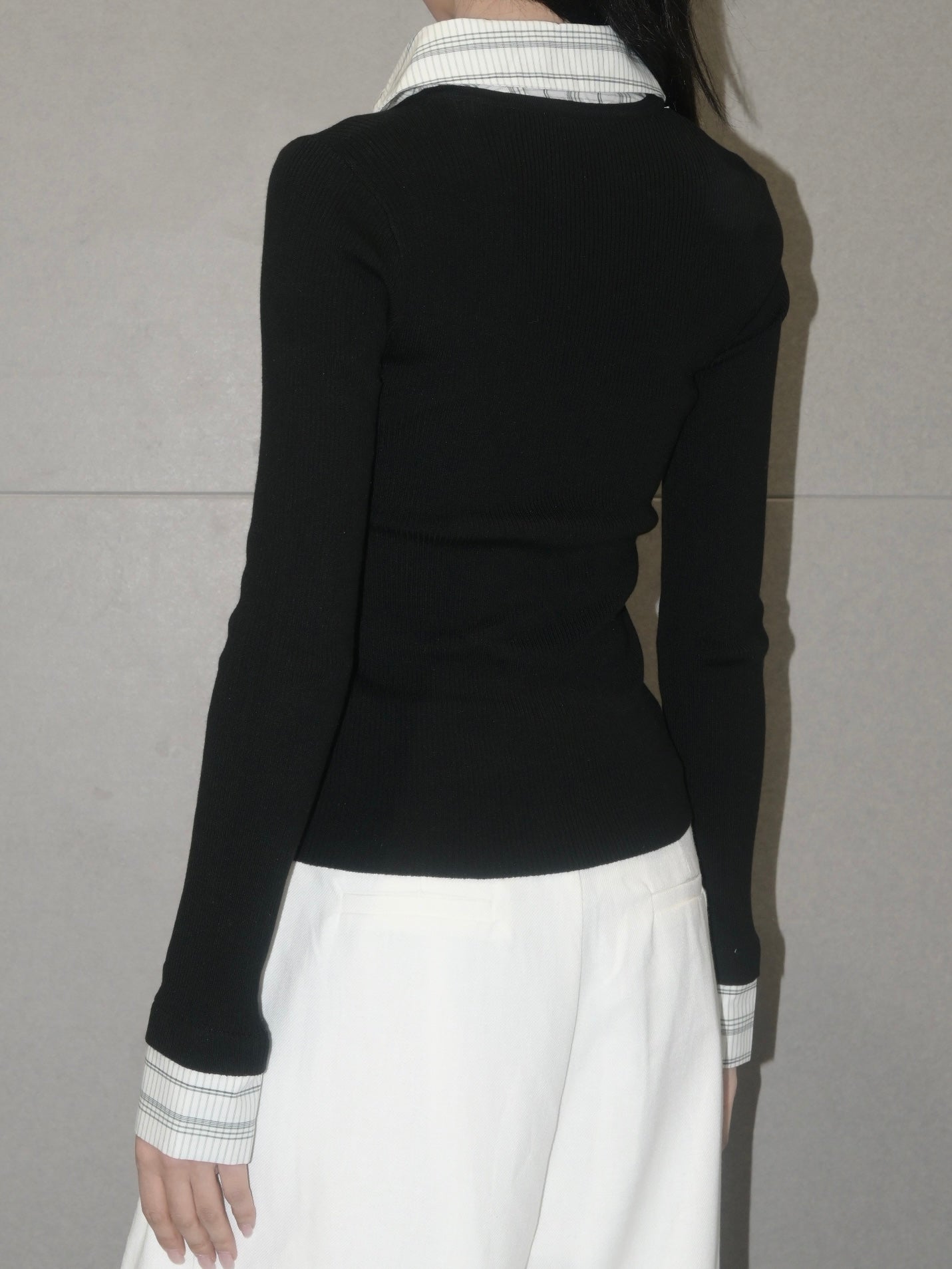 Contrast Trim Lyocell Top