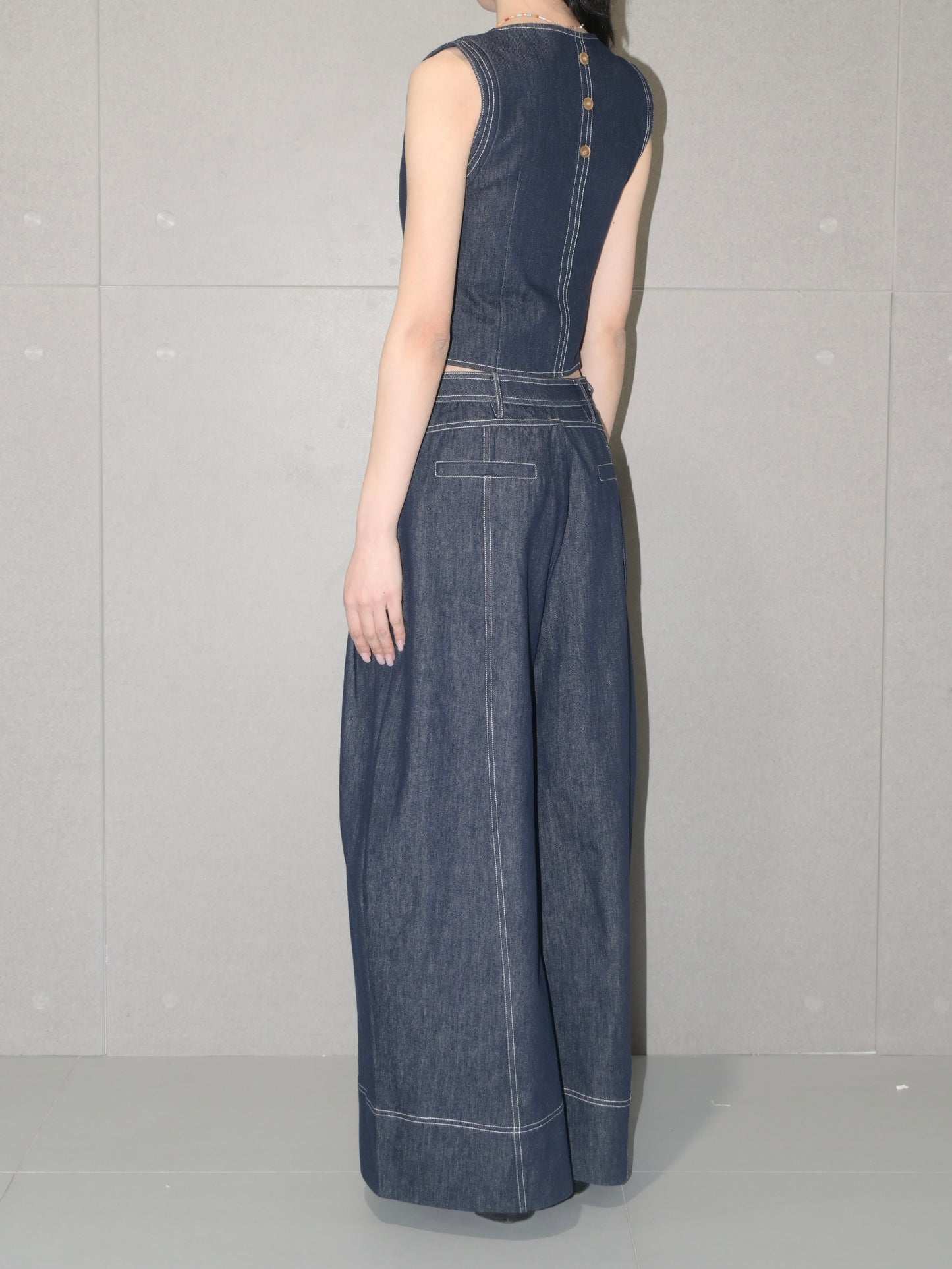 70s Tailored Denim Vest