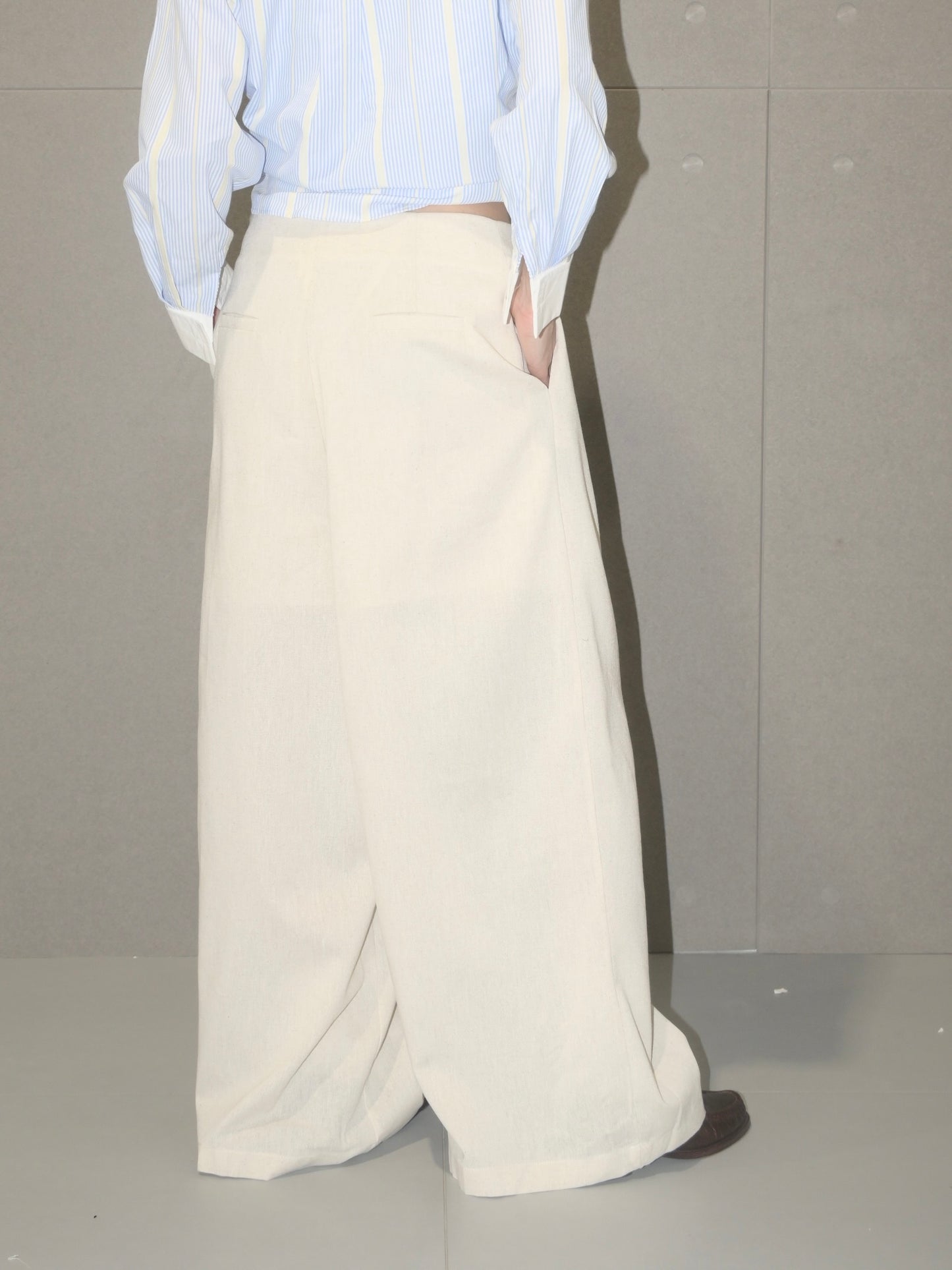 Linen Trousers with No Waistband