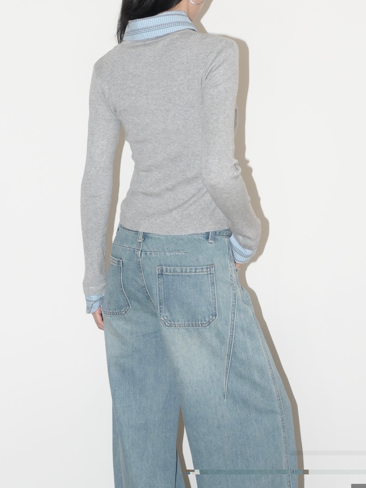Contrast Trim Lyocell Top