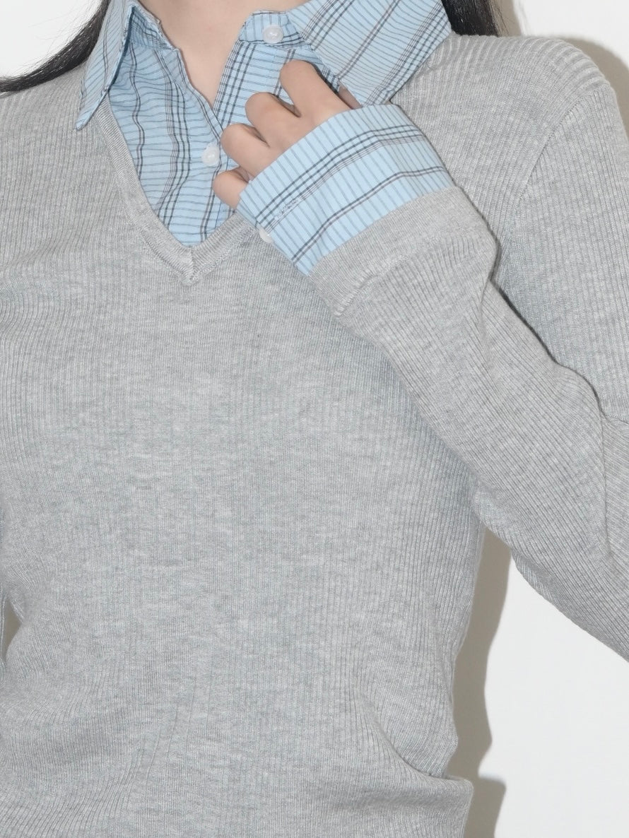 Contrast Trim Lyocell Top