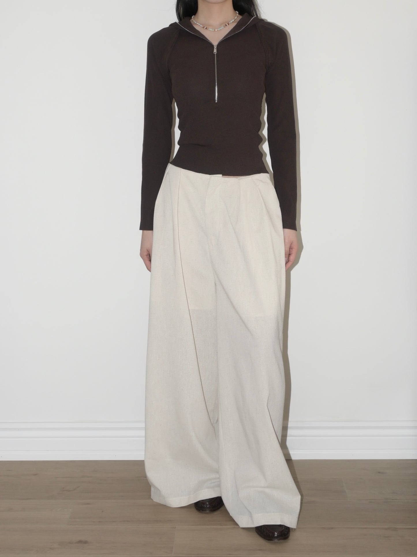 Knit Sleeveless Hoodie