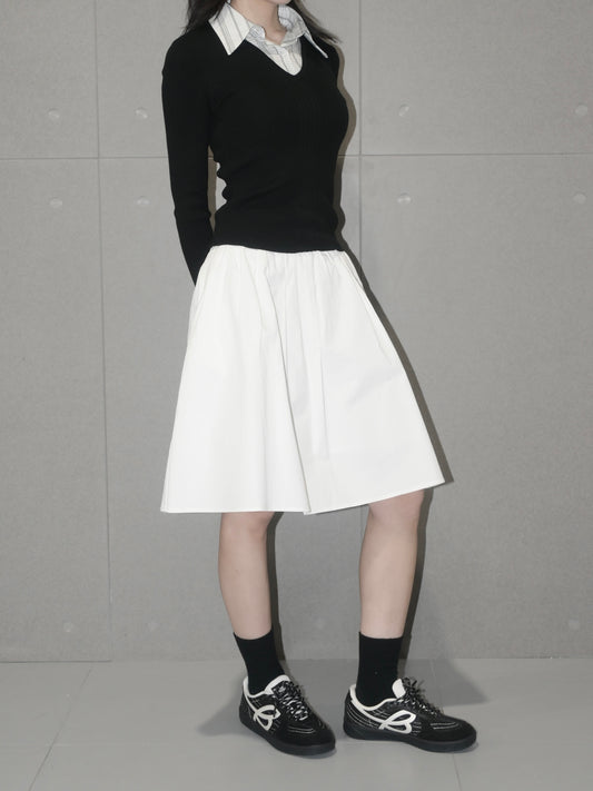 Cotton Midi Skirt