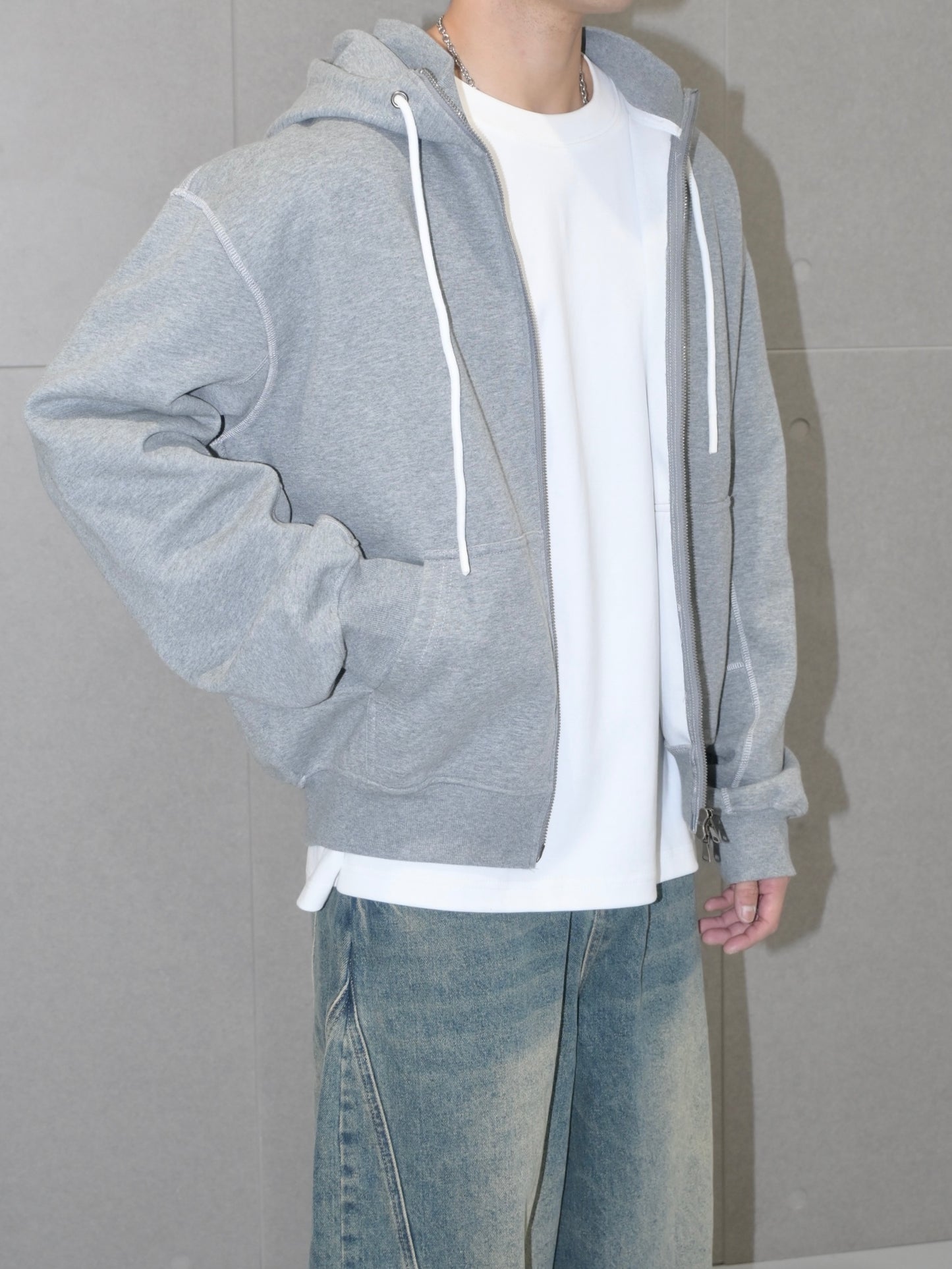 Stitch Zip Up Hoodie