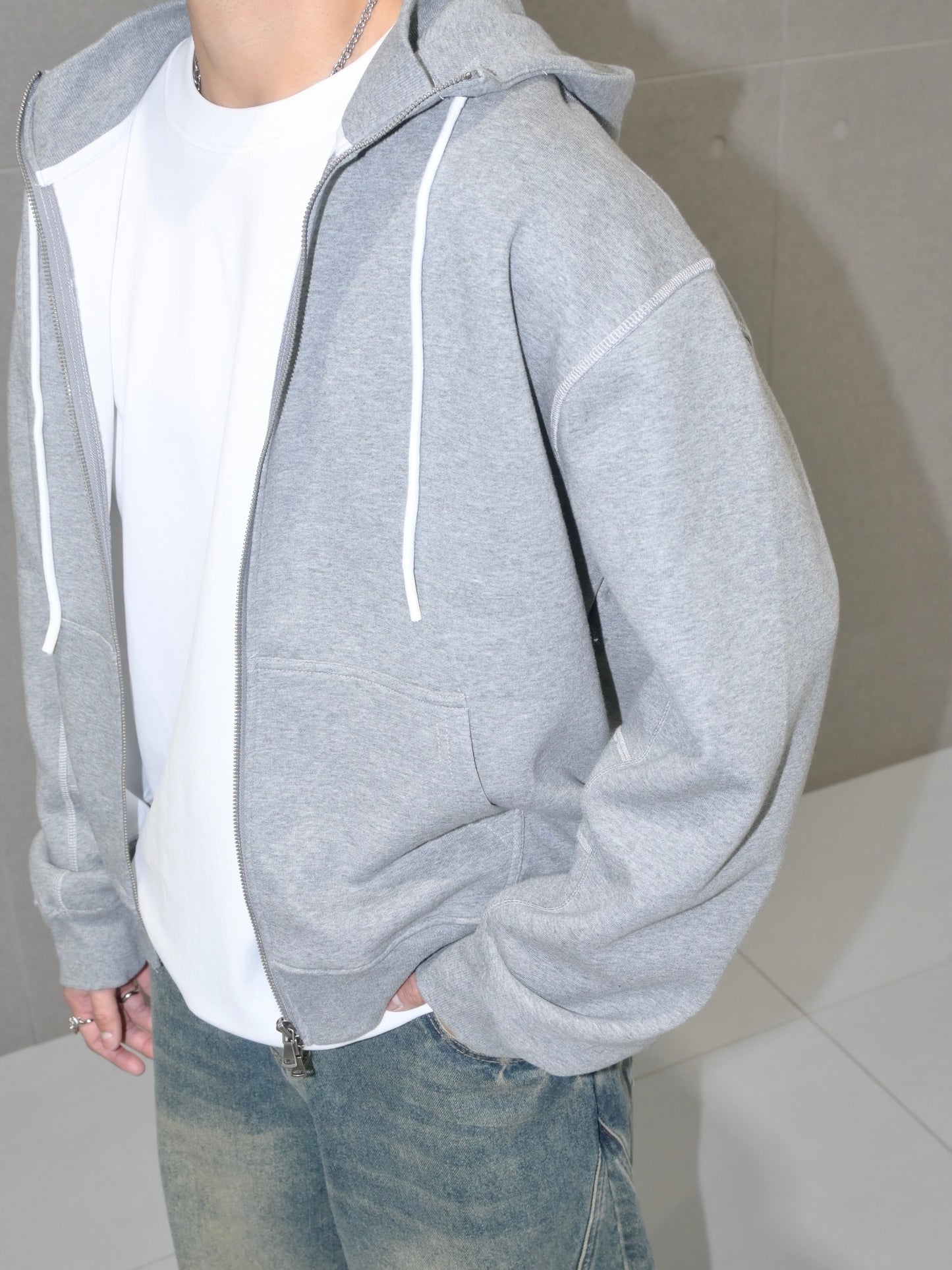 Stitch Zip Up Hoodie