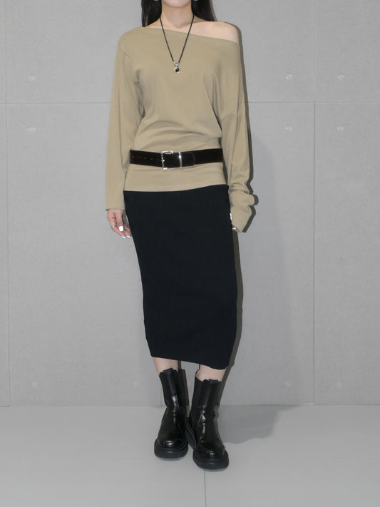 Ribbed Pencil Skirt
