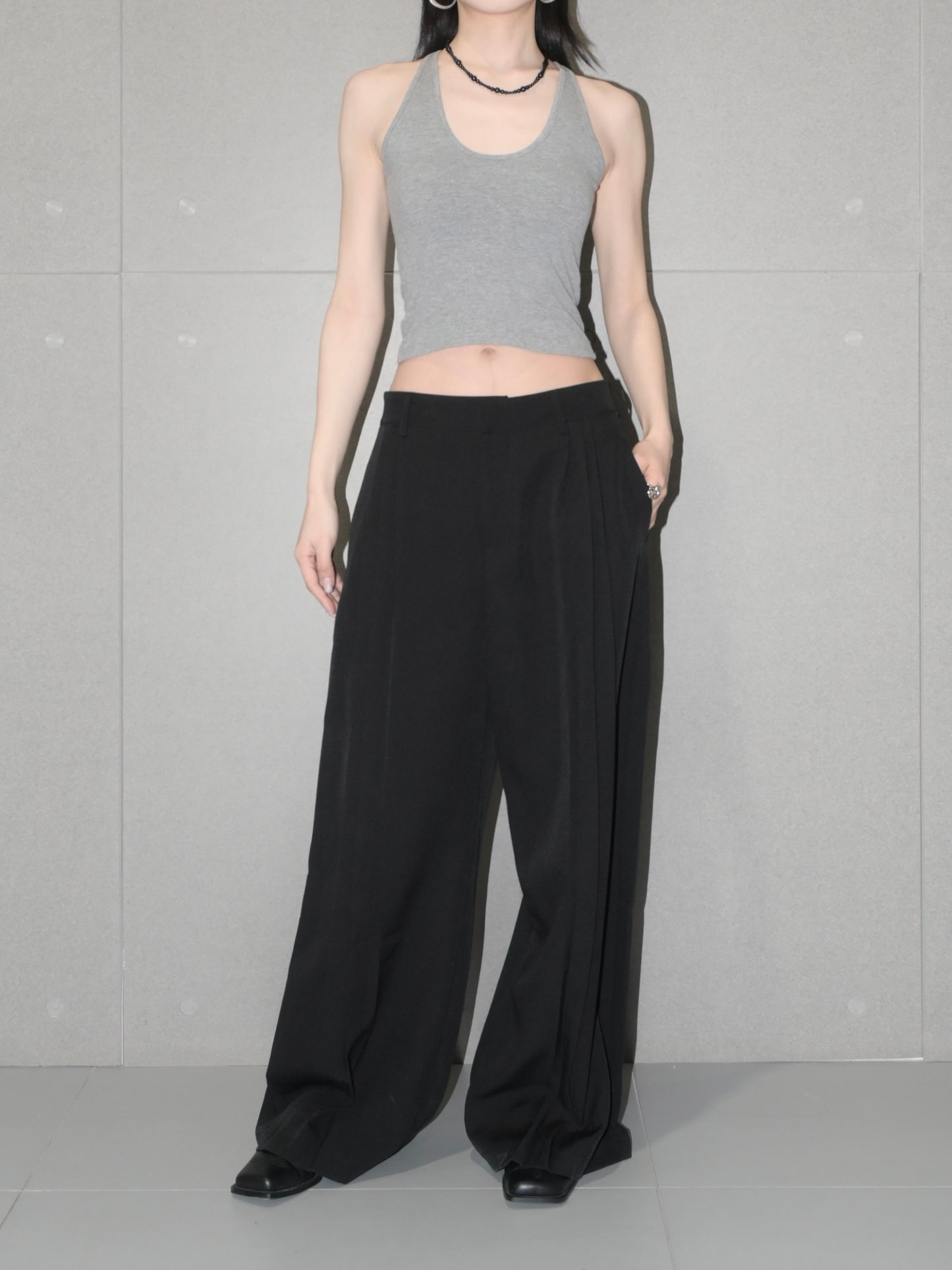 Drapey Multi Pleats Trouser