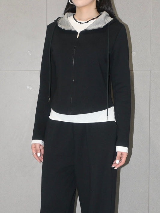 Chic Hoodie Wool Set Jacket