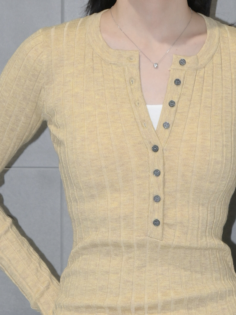 Rib Henley Longsleeve