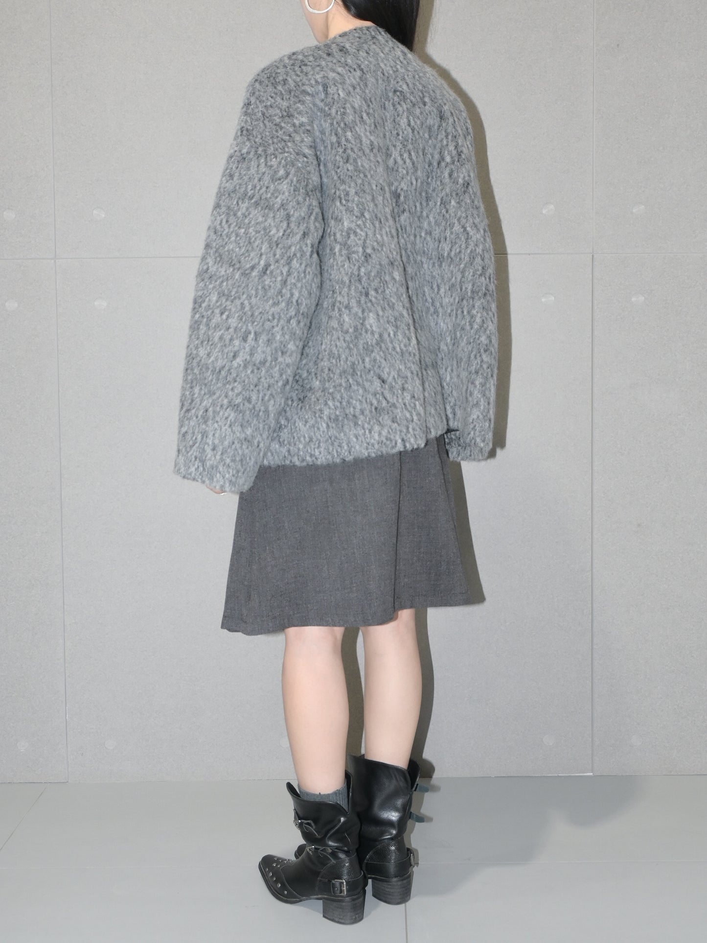 V-neck Wool Coat